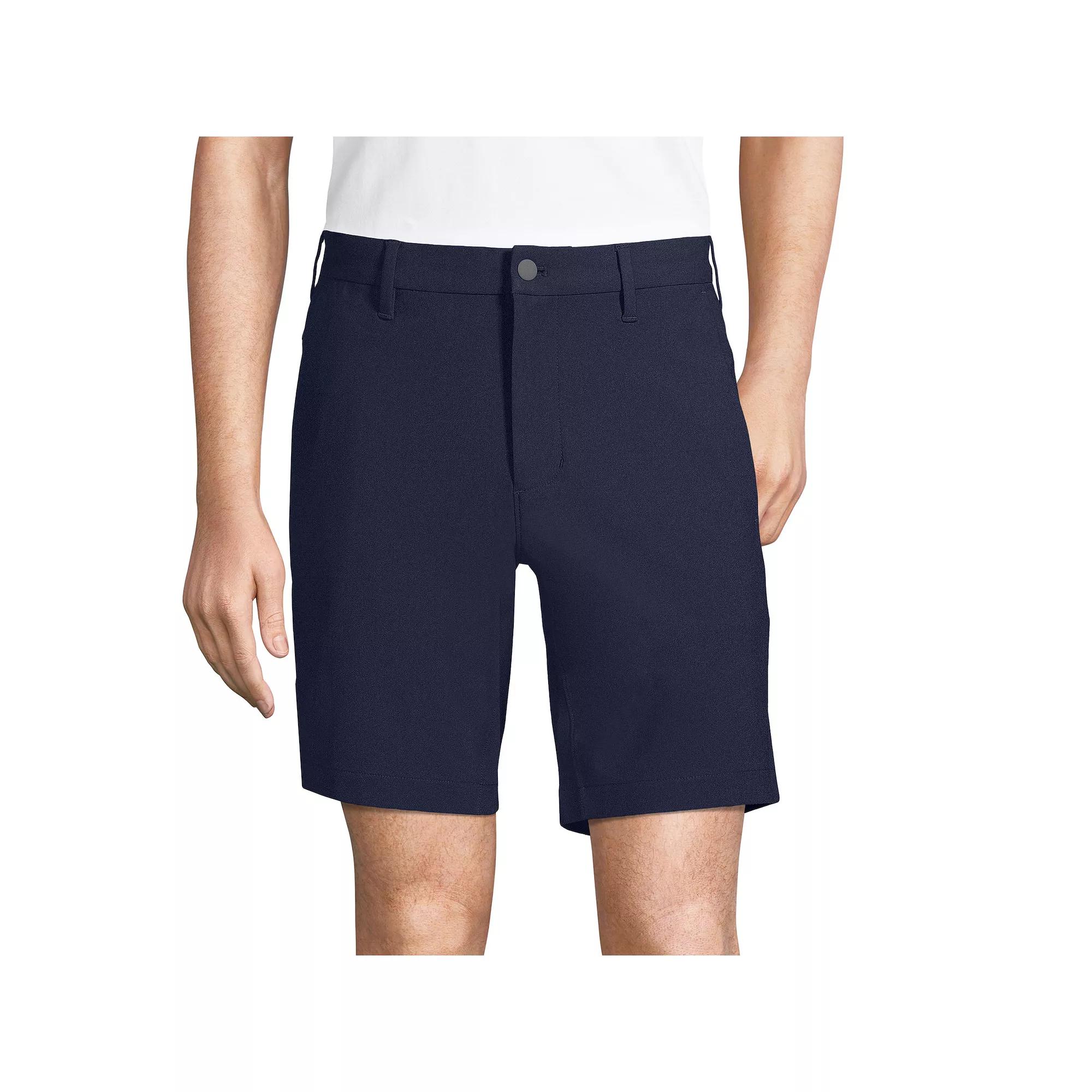 Men's Lands' End Traditional-Fit 9-inch Knit Performance Chino Shorts, Size: 37, Radiant Blue Product Image
