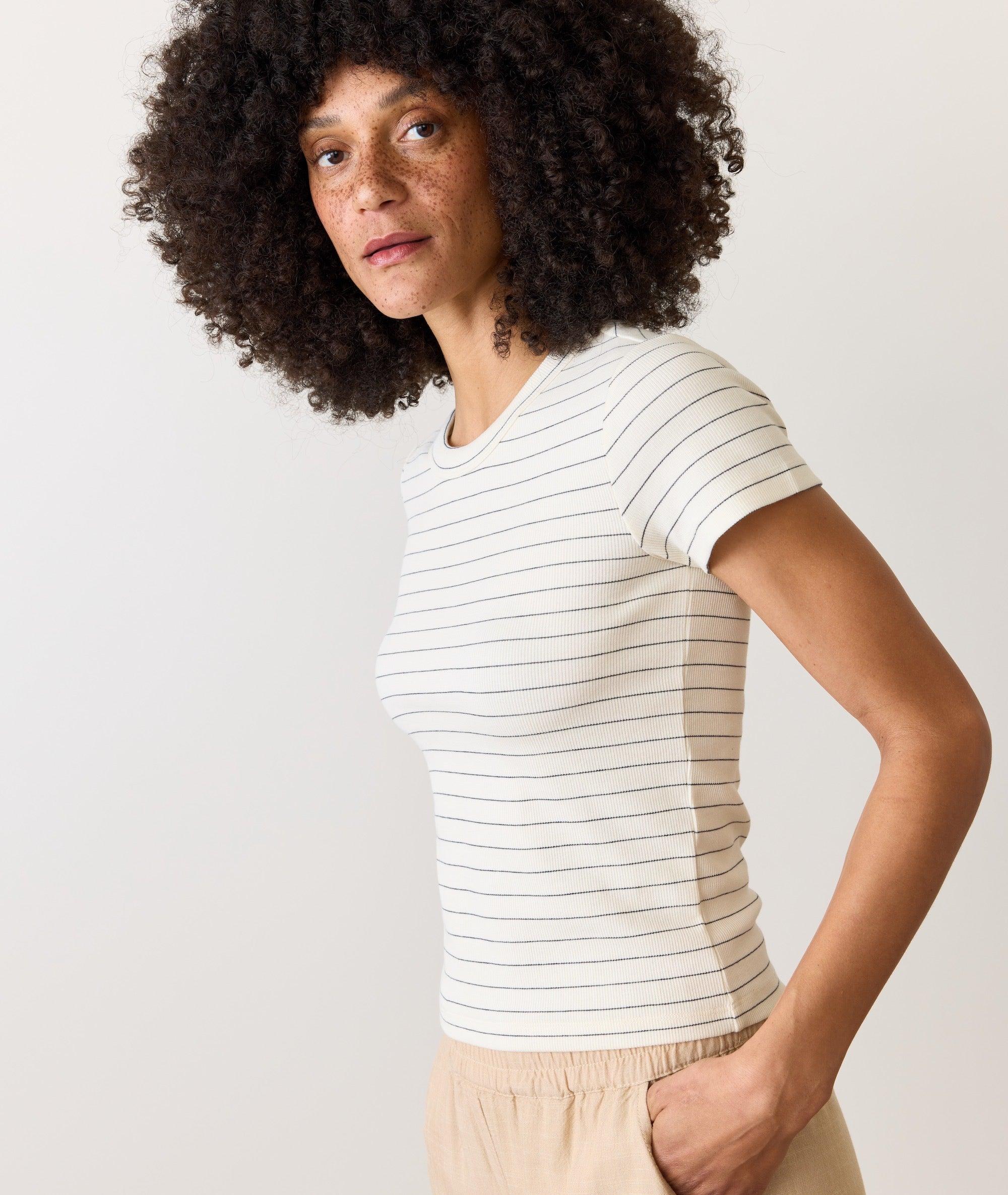 Lexi Rib Sun-In Crew Tee Product Image