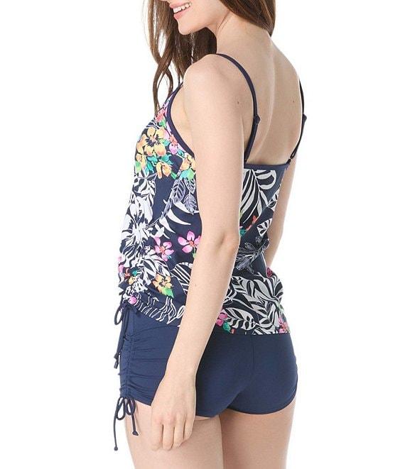 Beach House Solid Blake Adjustable Side Tie Swim Short Bottom Product Image