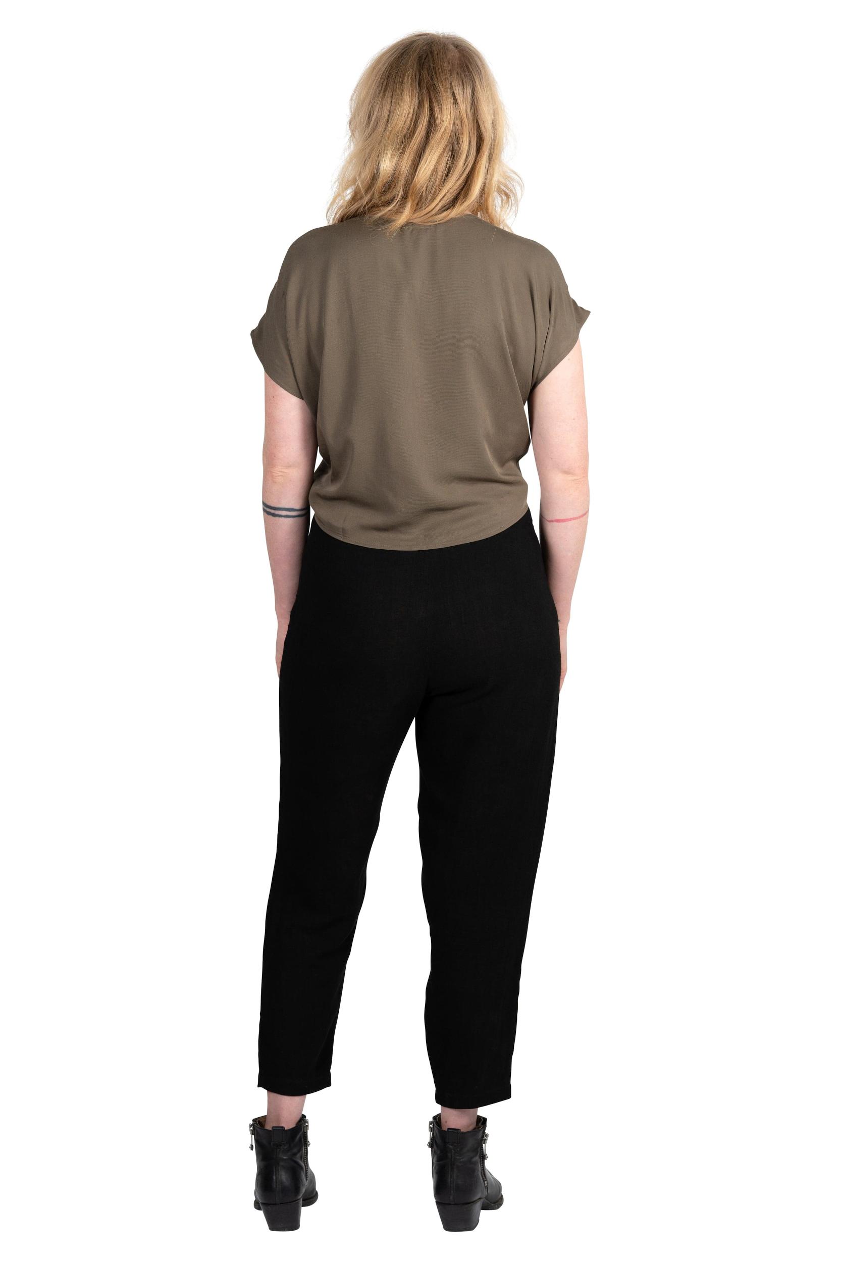 Dolman top in Olive Rayon Twill Product Image