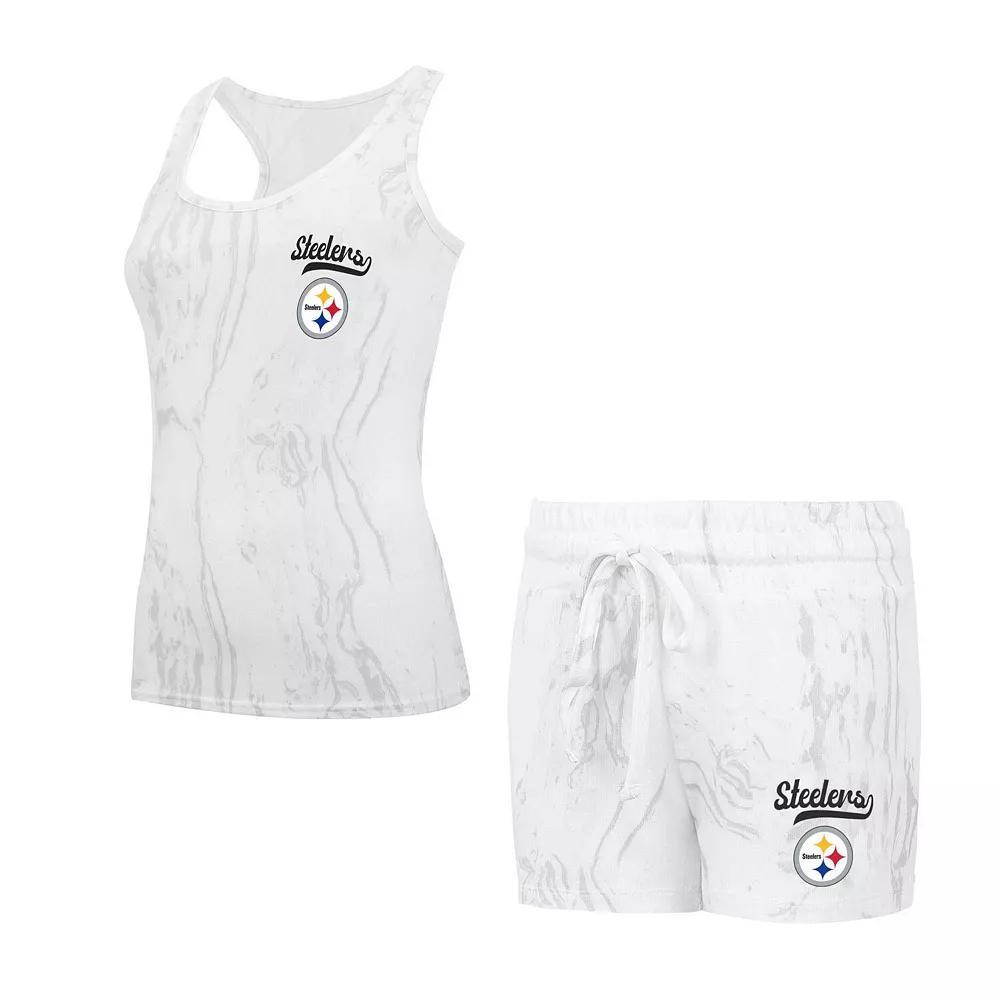 Women's Concepts Sport Pittsburgh Steelers Quartz Hacci Knit Tank Top & Shorts Sleep Set,  Product Image