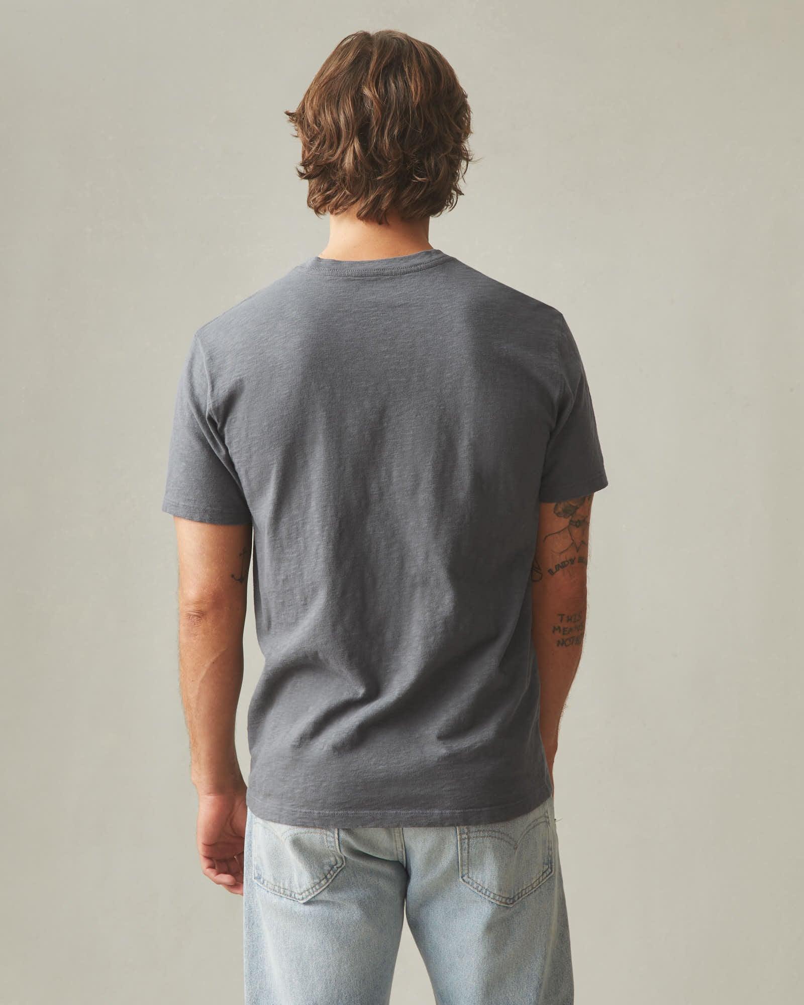 Men's Premium Slub V-Neck Tee - Iron Male Product Image