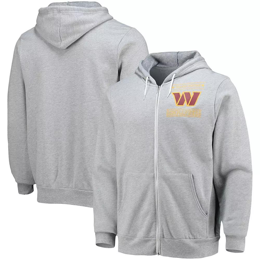 Men's NFL x Darius Rucker Collection by Fanatics Heathered Gray Washington Commanders Sponge Fleece Full-Zip Hoodie,  Product Image