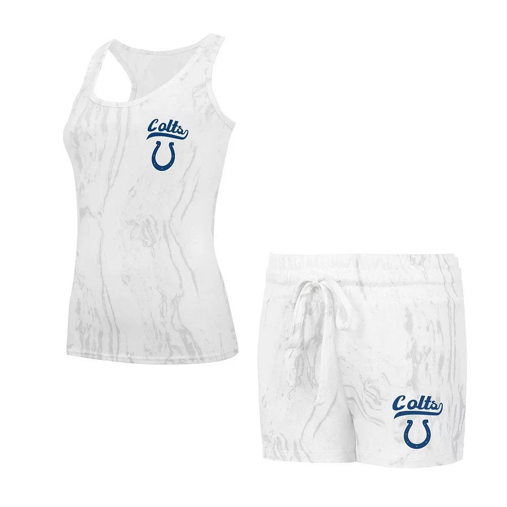 Women's Concepts Sport Indianapolis Colts Quartz Hacci Knit Tank Top & Shorts Sleep Set,  Product Image