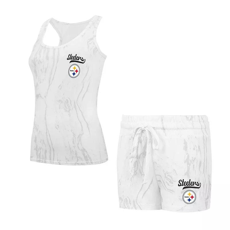 Women's Concepts Sport Pittsburgh Steelers Quartz Hacci Knit Tank Top & Shorts Sleep Set,  Product Image
