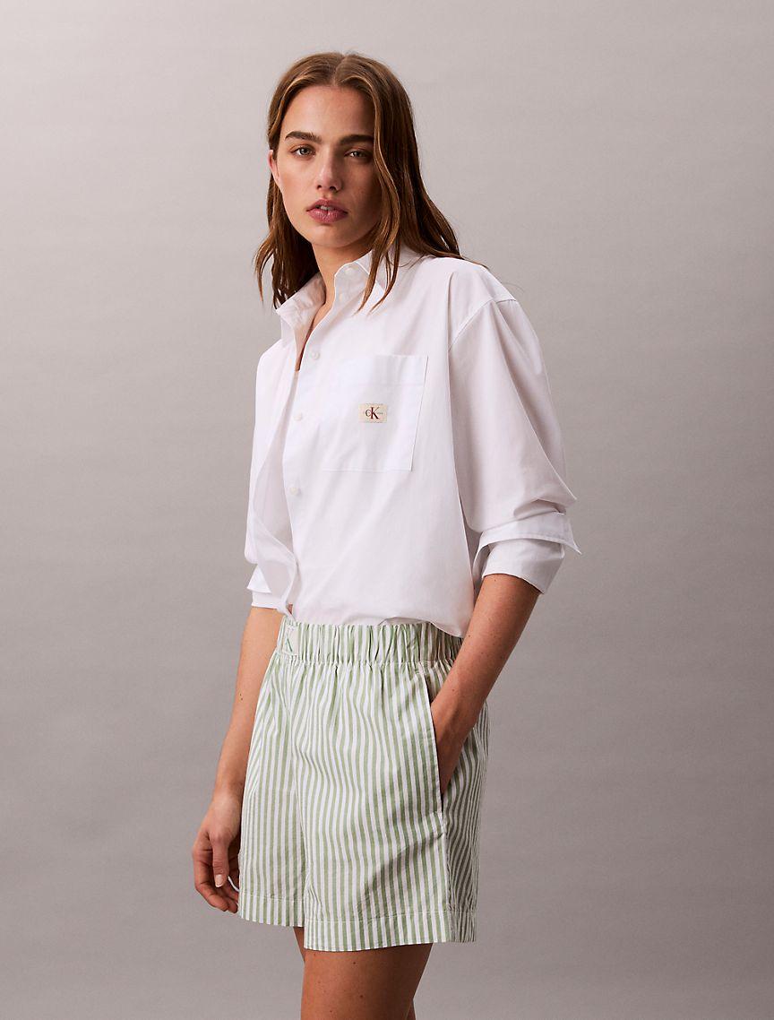 Cotton Poplin Stripe Boxer Shorts Product Image