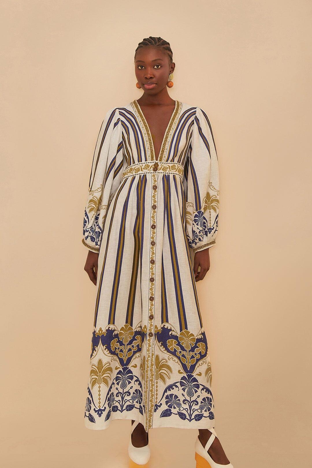 Off-White Pineapple Deco Maxi Dress Product Image