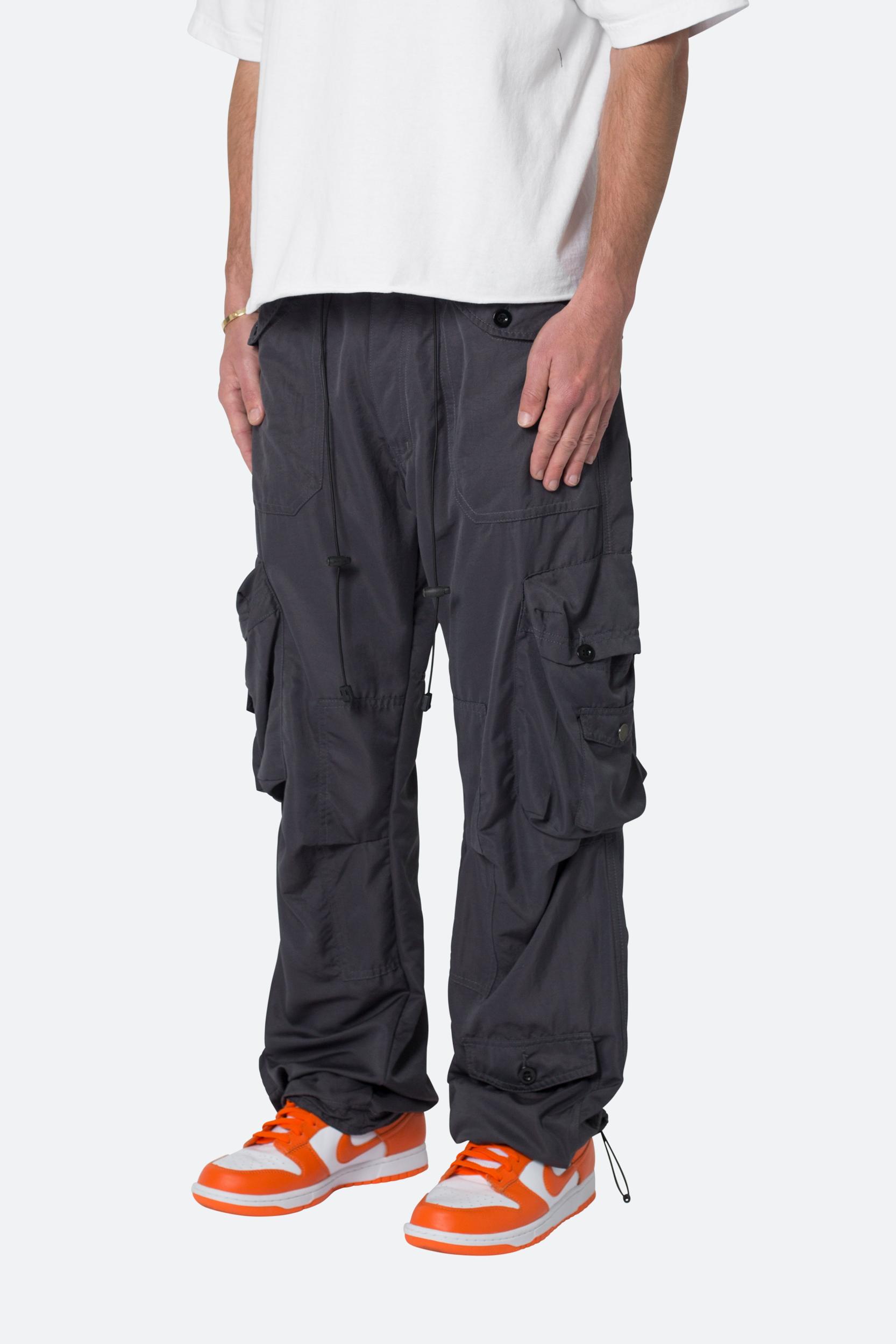 Lightweight Cinch Cargo Pants - Faded Black Product Image