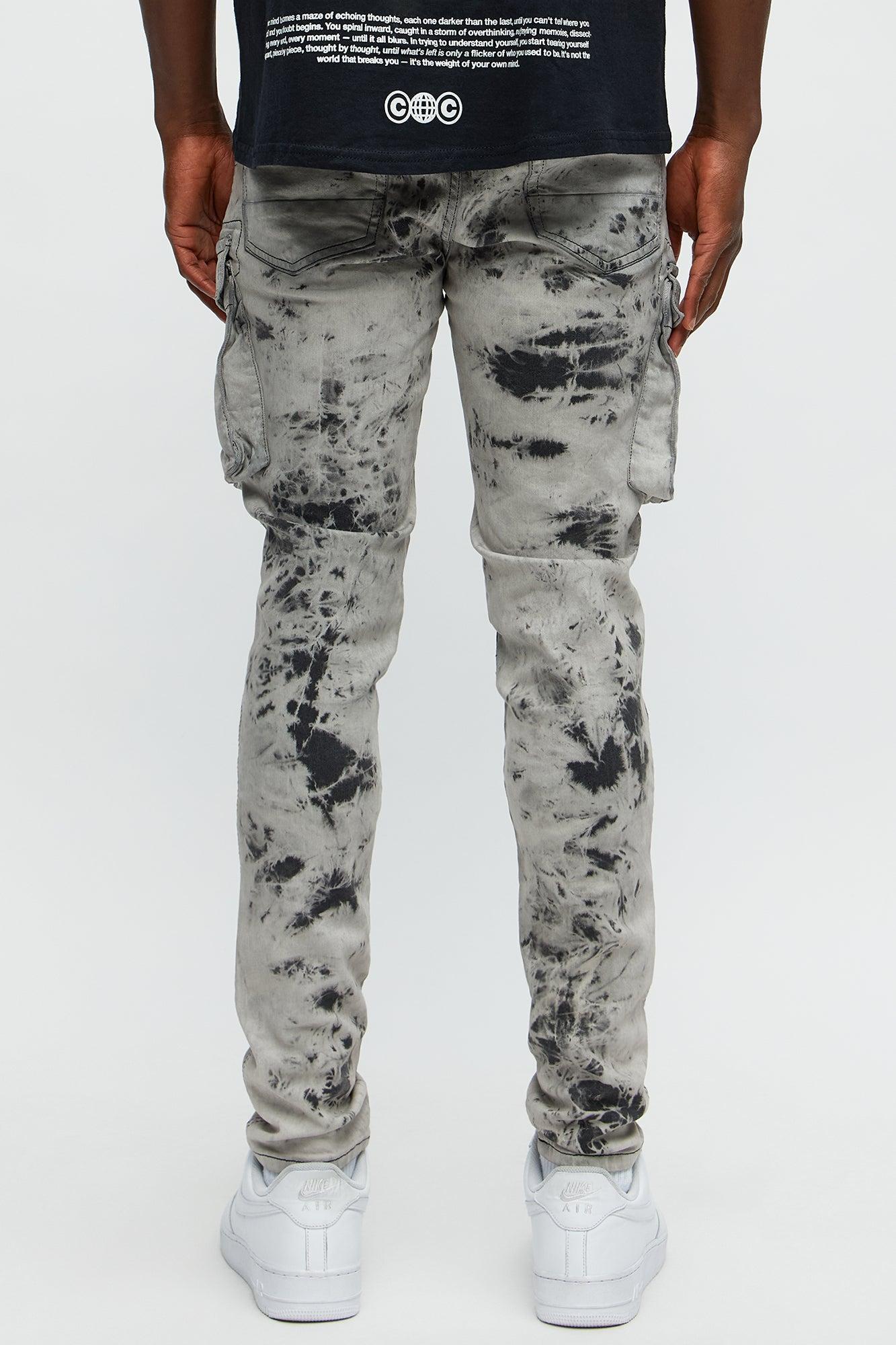 On That Smokey Skinny Cargo Jeans - Grey/Smoke Product Image