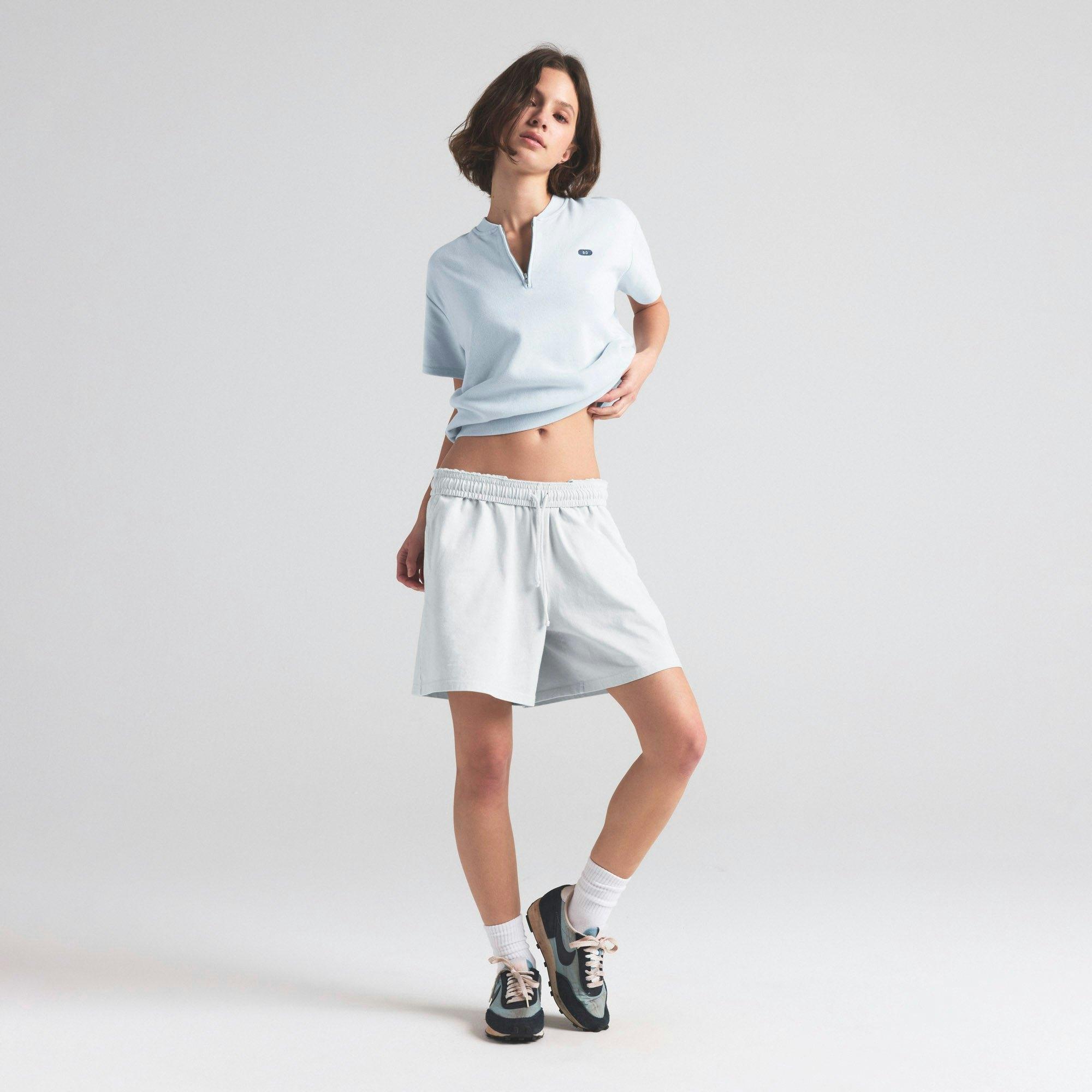 LIGHTWEIGHT FLEECE SHORT SLEEVE QUARTER ZIP | FROST Product Image