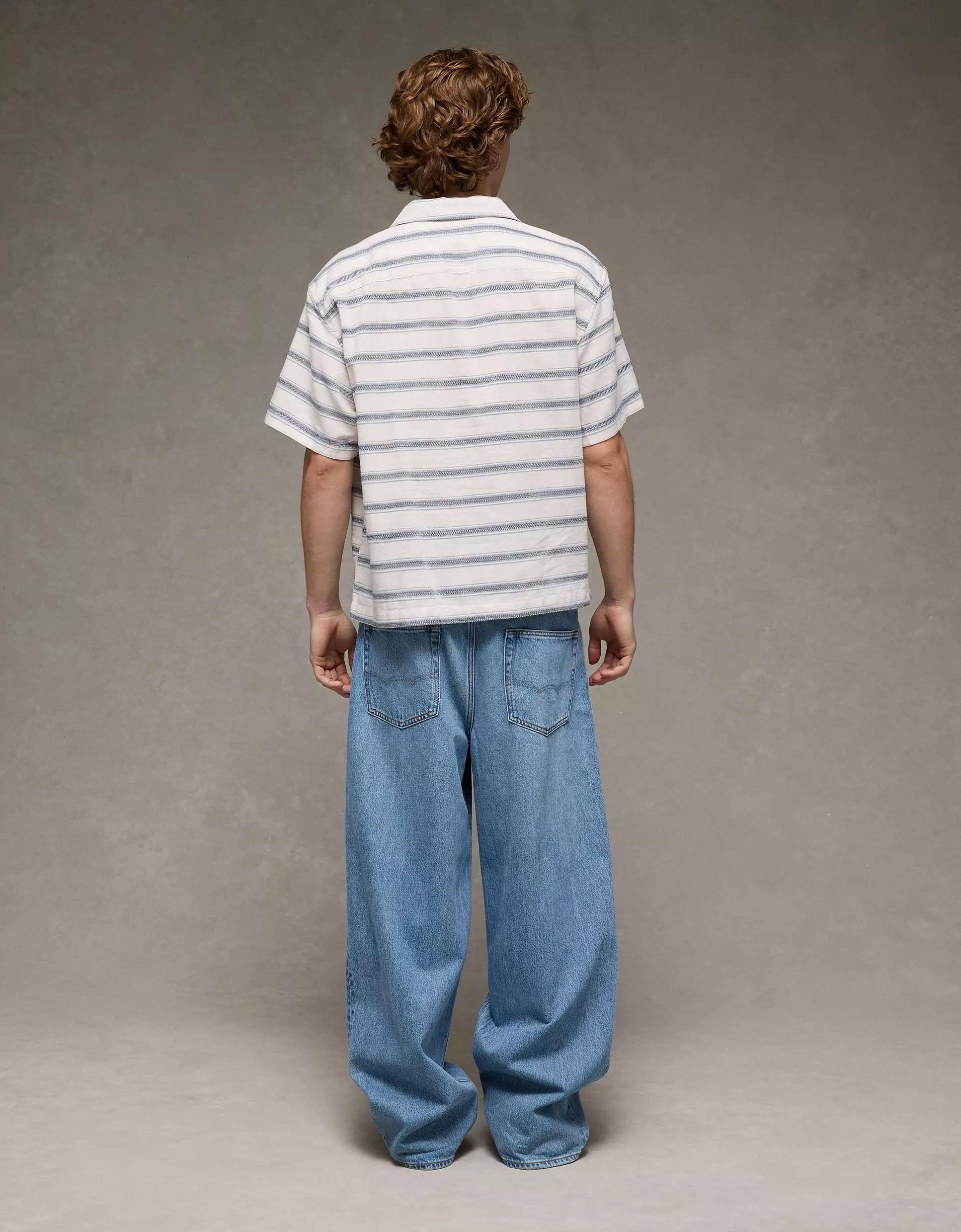 AE Poolside Striped Button-Up Shirt Product Image