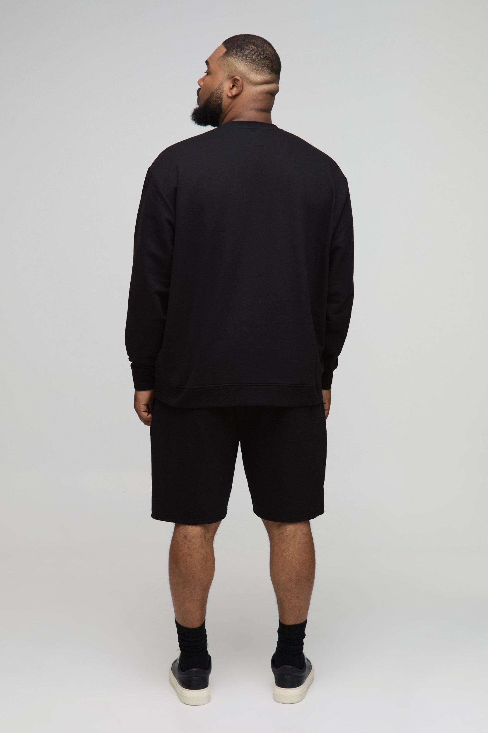 Plus 260GSM Loopback Regular Fit Basic Shorts | boohooMAN USA Product Image