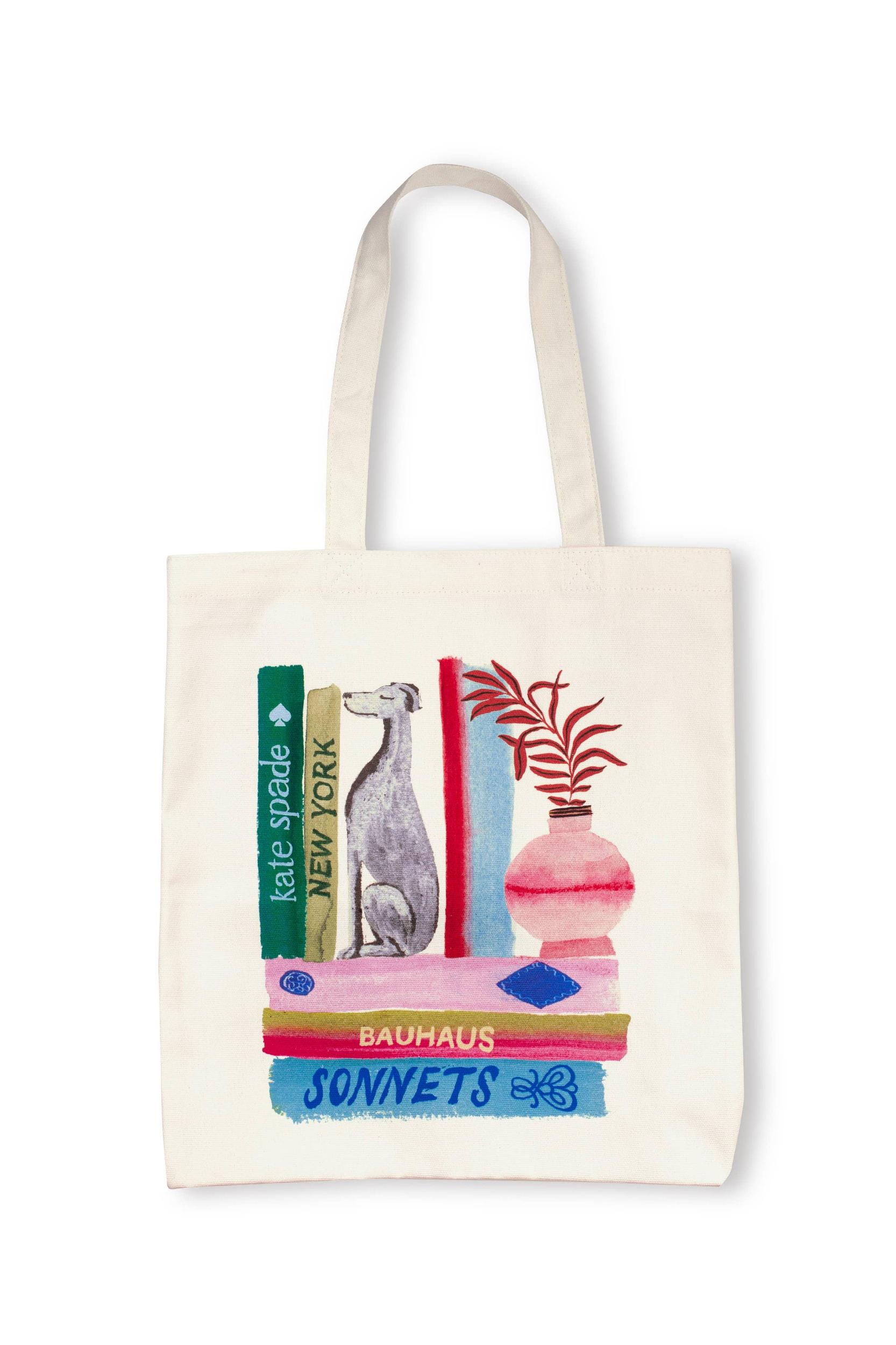 Canvas Book Tote, Bookshelf Product Image