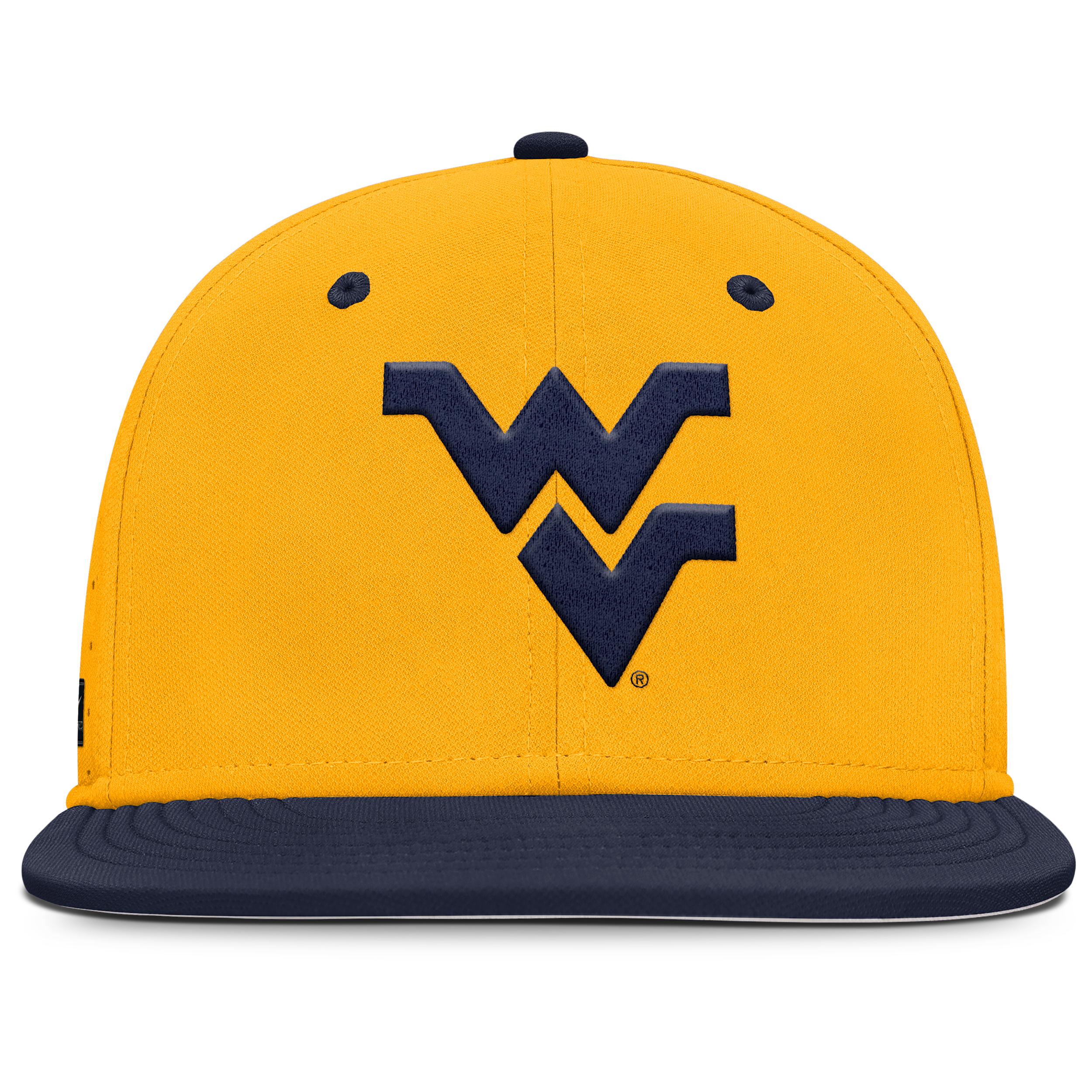 West Virginia Mountaineers Dugout True Mens Nike Mens Dri-FIT College Fitted Hat | NC1409SHWVN-J26 Product Image