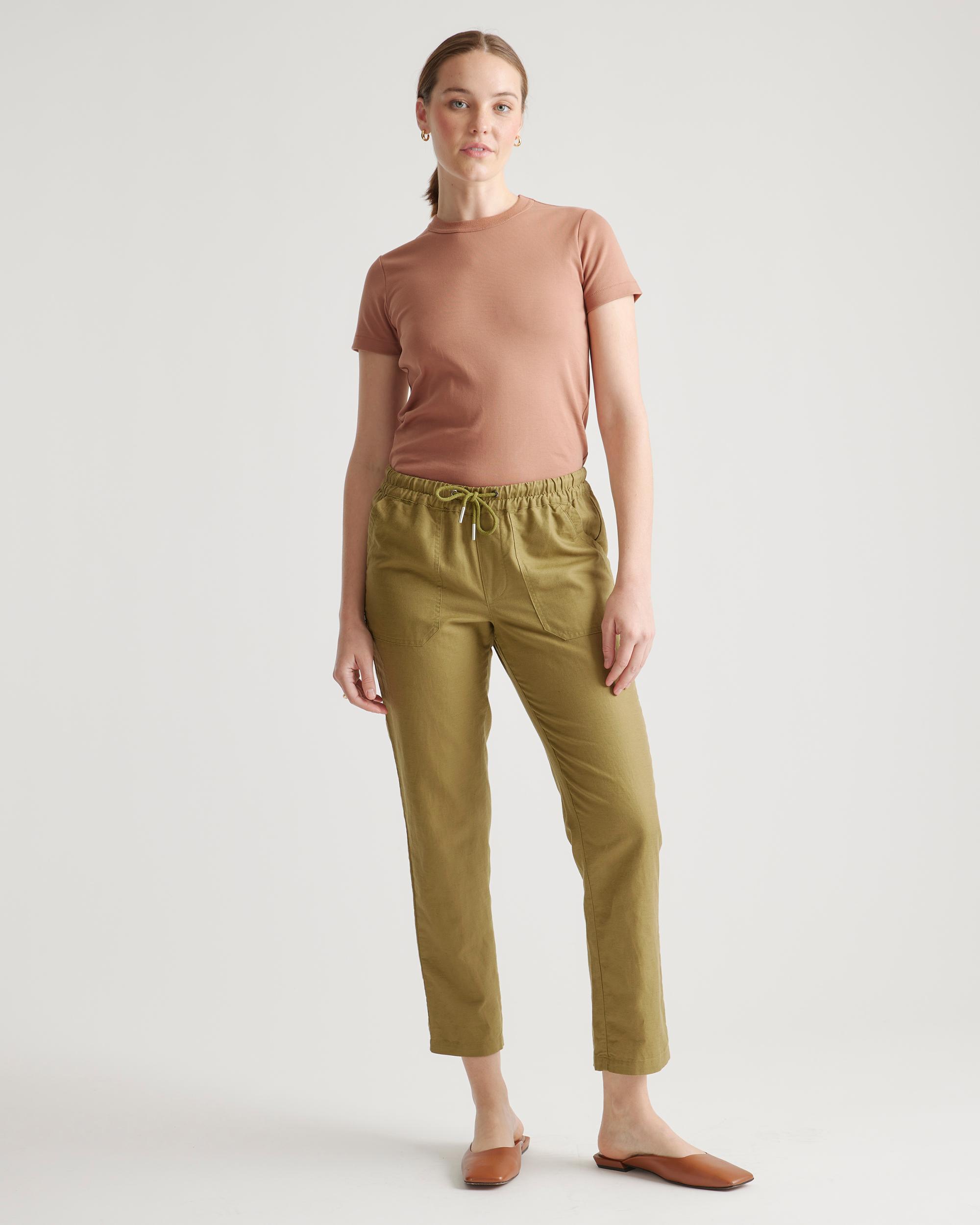 Quince | Women's Cotton Linen Twill Straight Leg Pants Organic Cotton Product Image