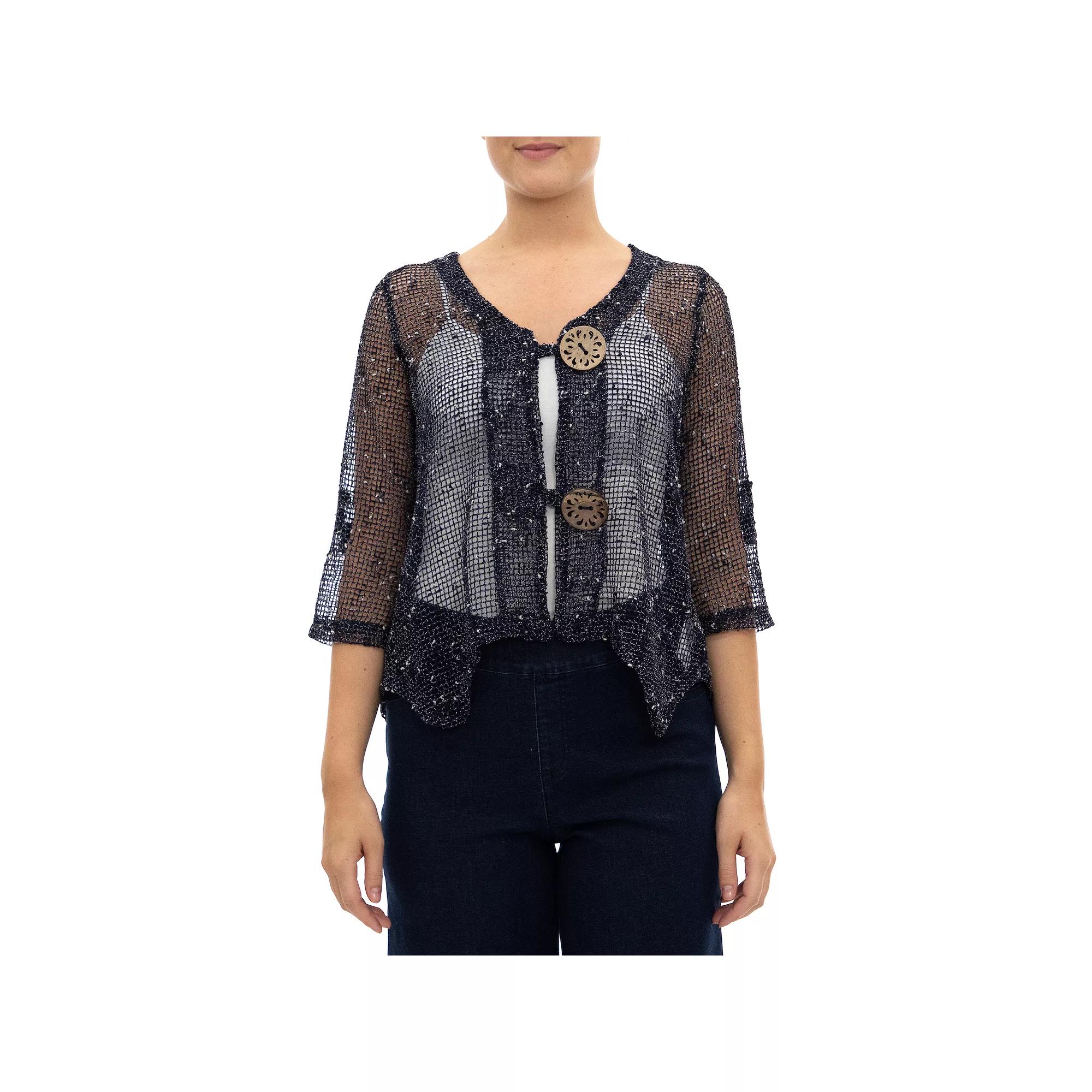 Women's Nina Leonard Button Knit Cardigan,  Product Image