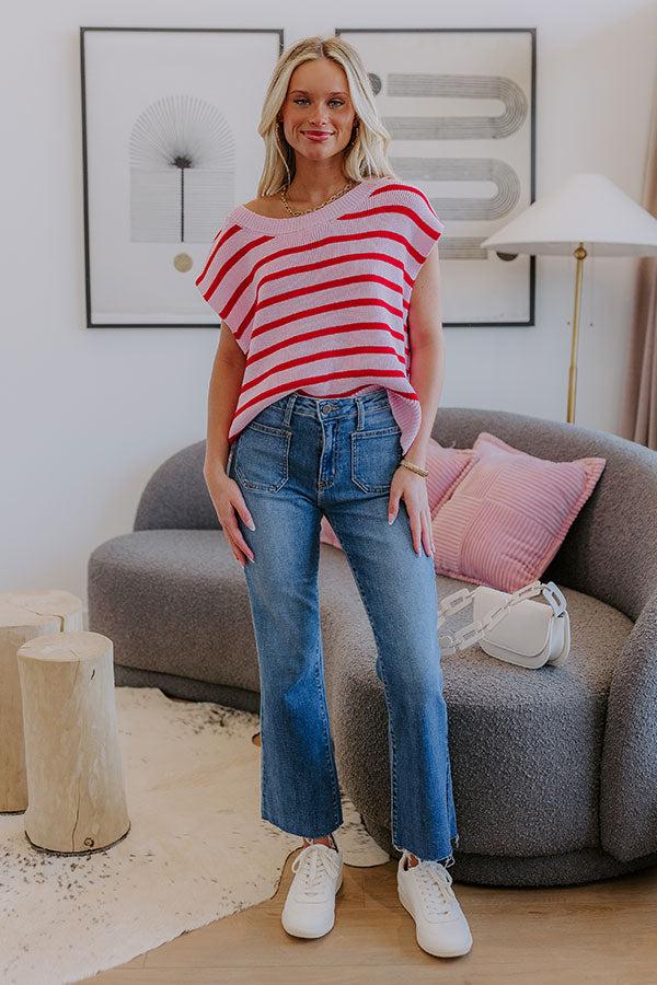 Sweet Embrace Stripe Knit Top Product Image