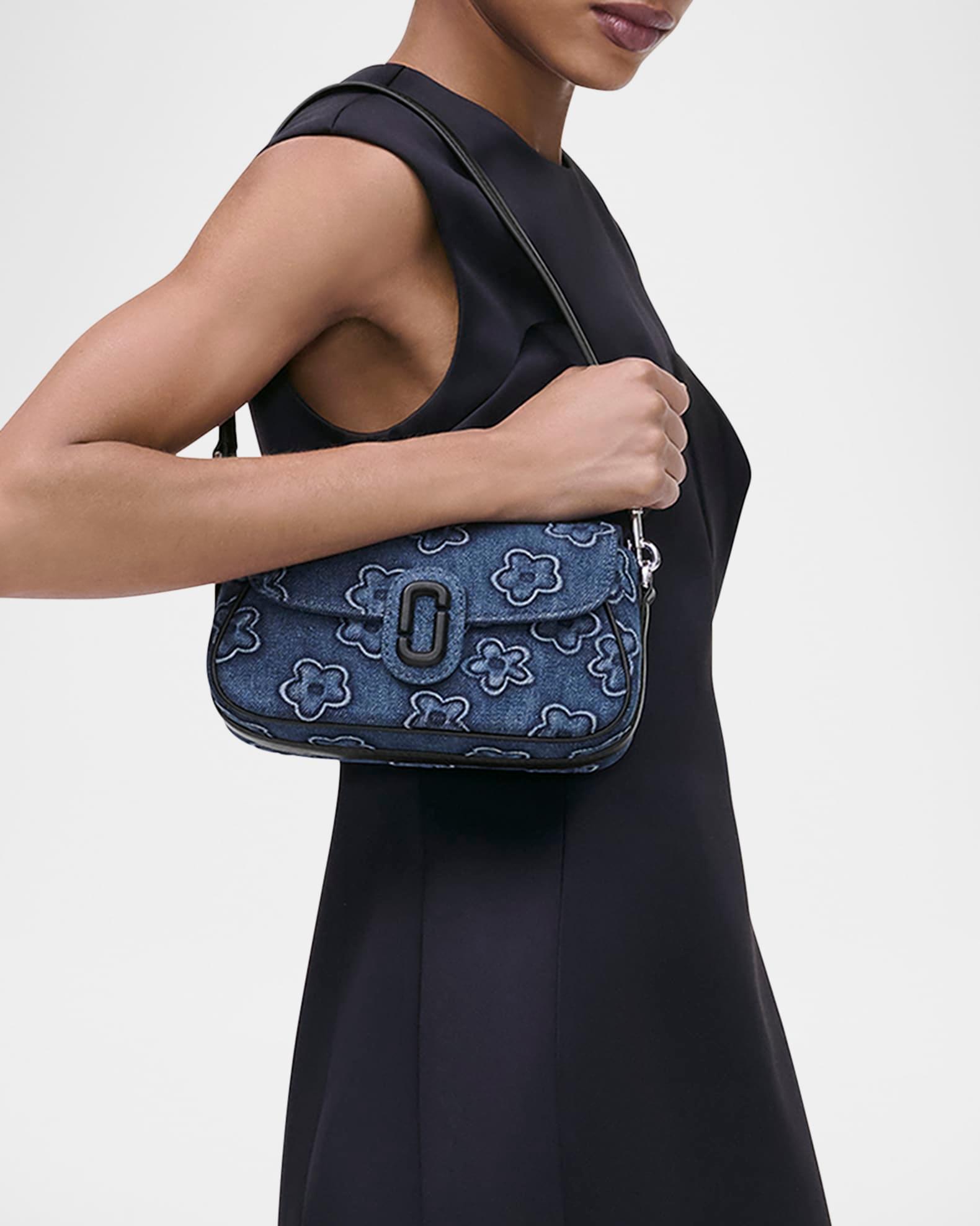 Puffy Daisy Shoulder Bag in Denim Product Image