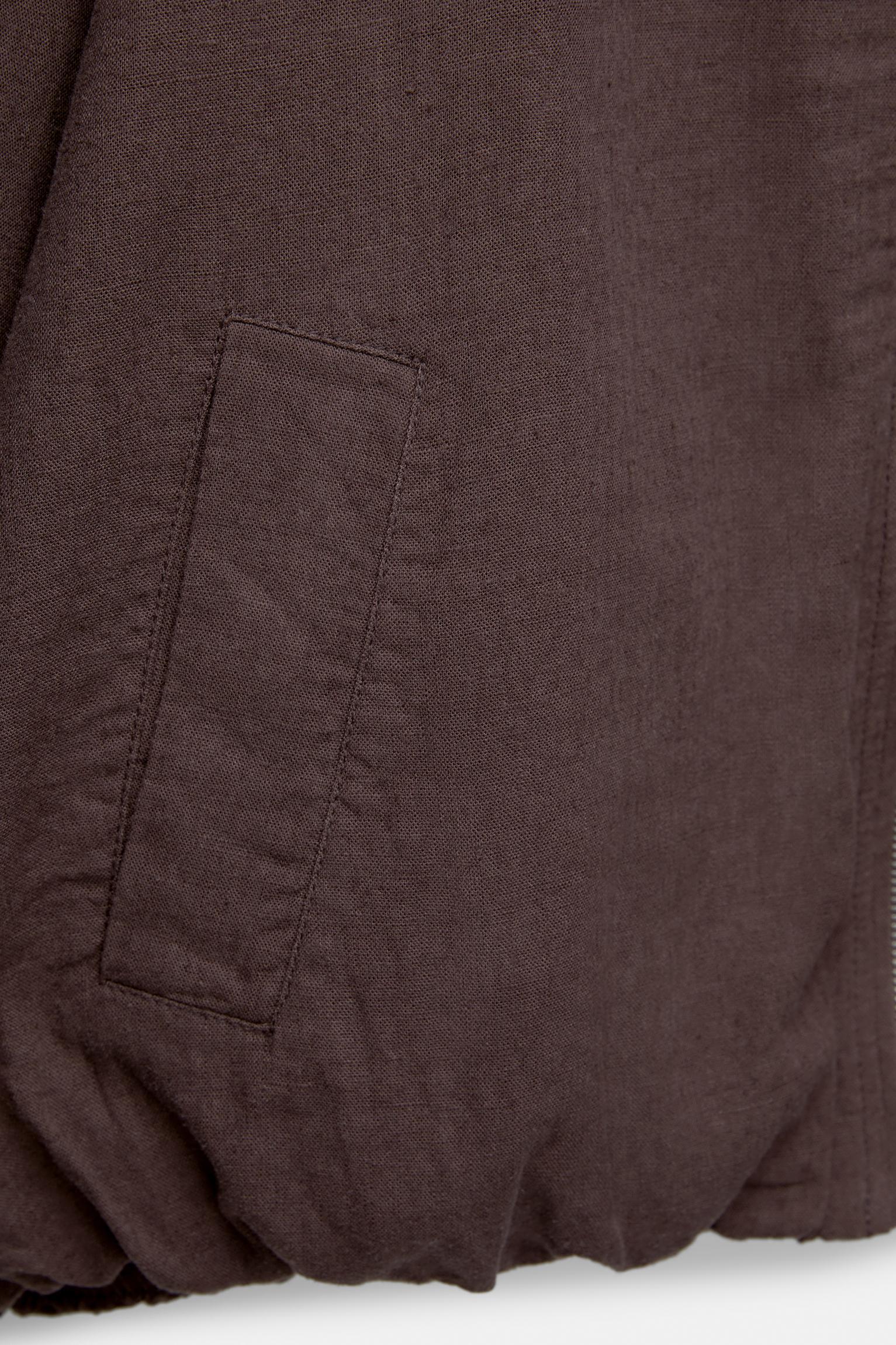 Linen blend bomber jacket Product Image