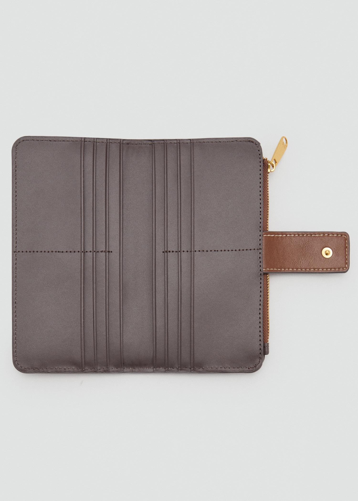 Wallet with printed logo - Women | MANGO USA Product Image