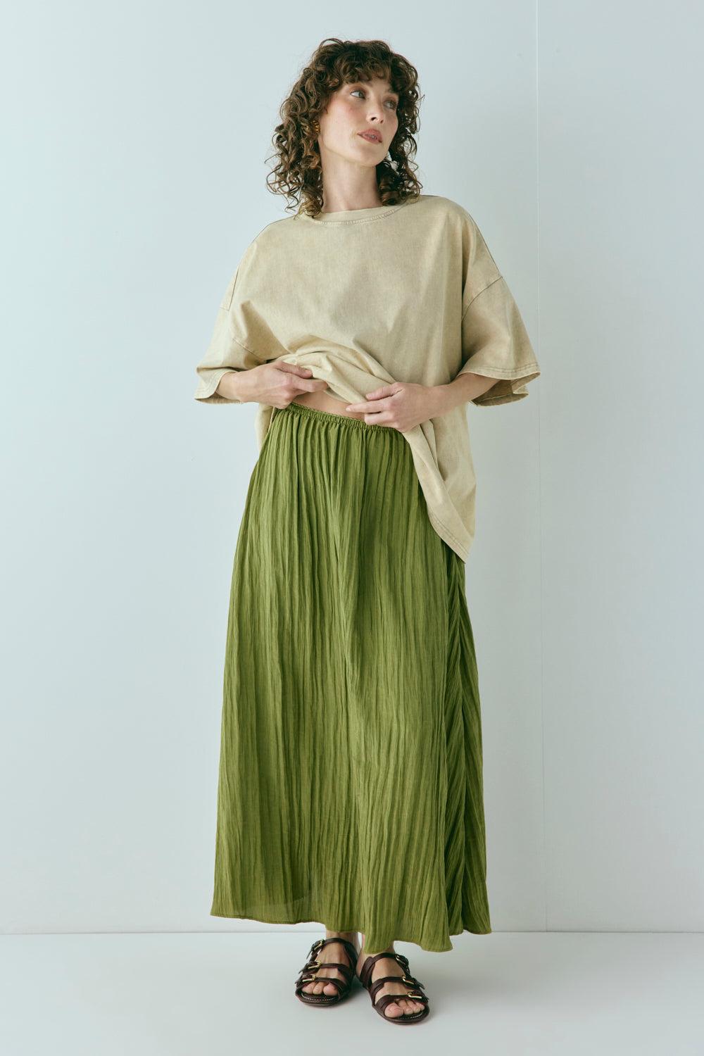 Solara Midi Skirt Olive Product Image