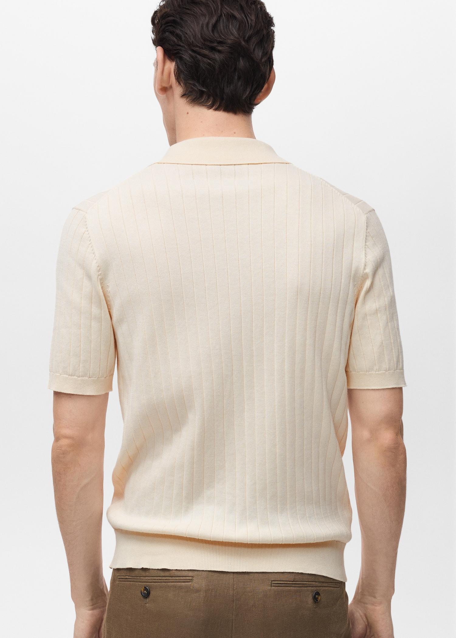 Fine rib-knit shirt - Men | MANGO USA Product Image