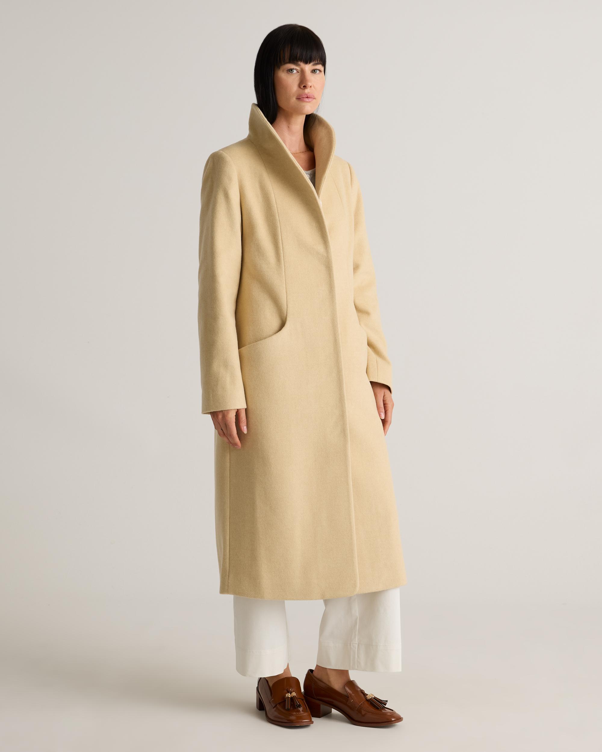 Quince | Women's Italian Wool Long Cocoon Coat Size XL, Wool/Nylon Product Image