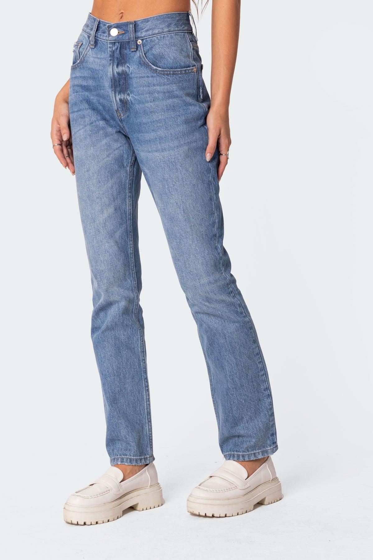Swift Mid Rise Straight Leg Jeans Product Image