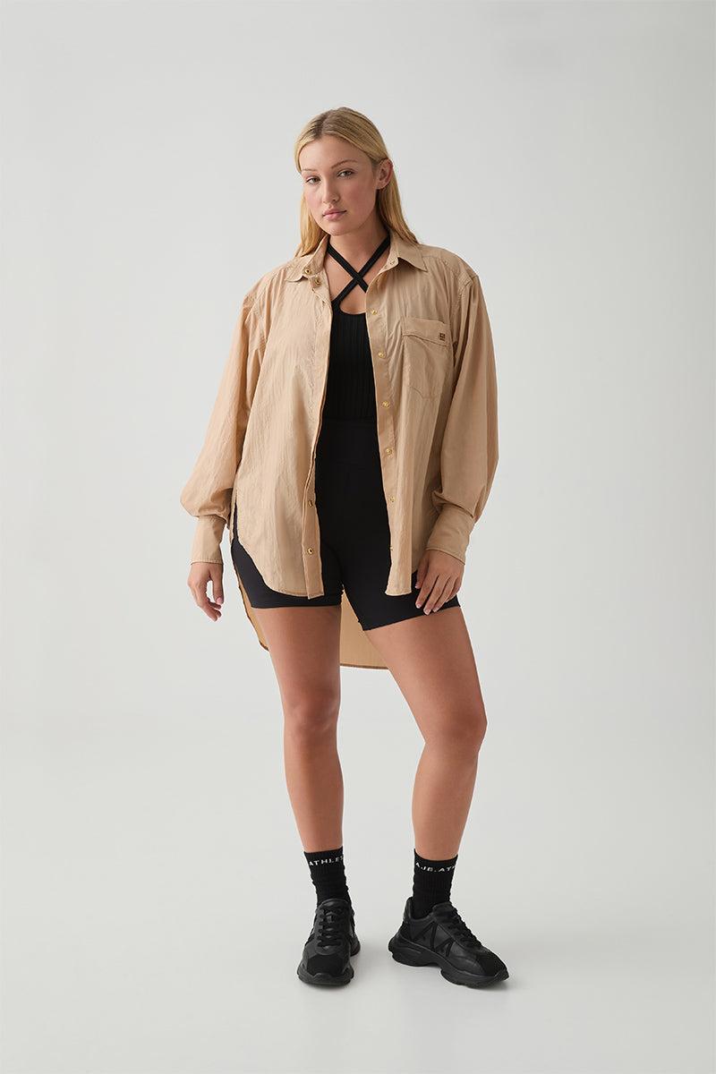 Side Split Windbreaker Shirt 406 Product Image