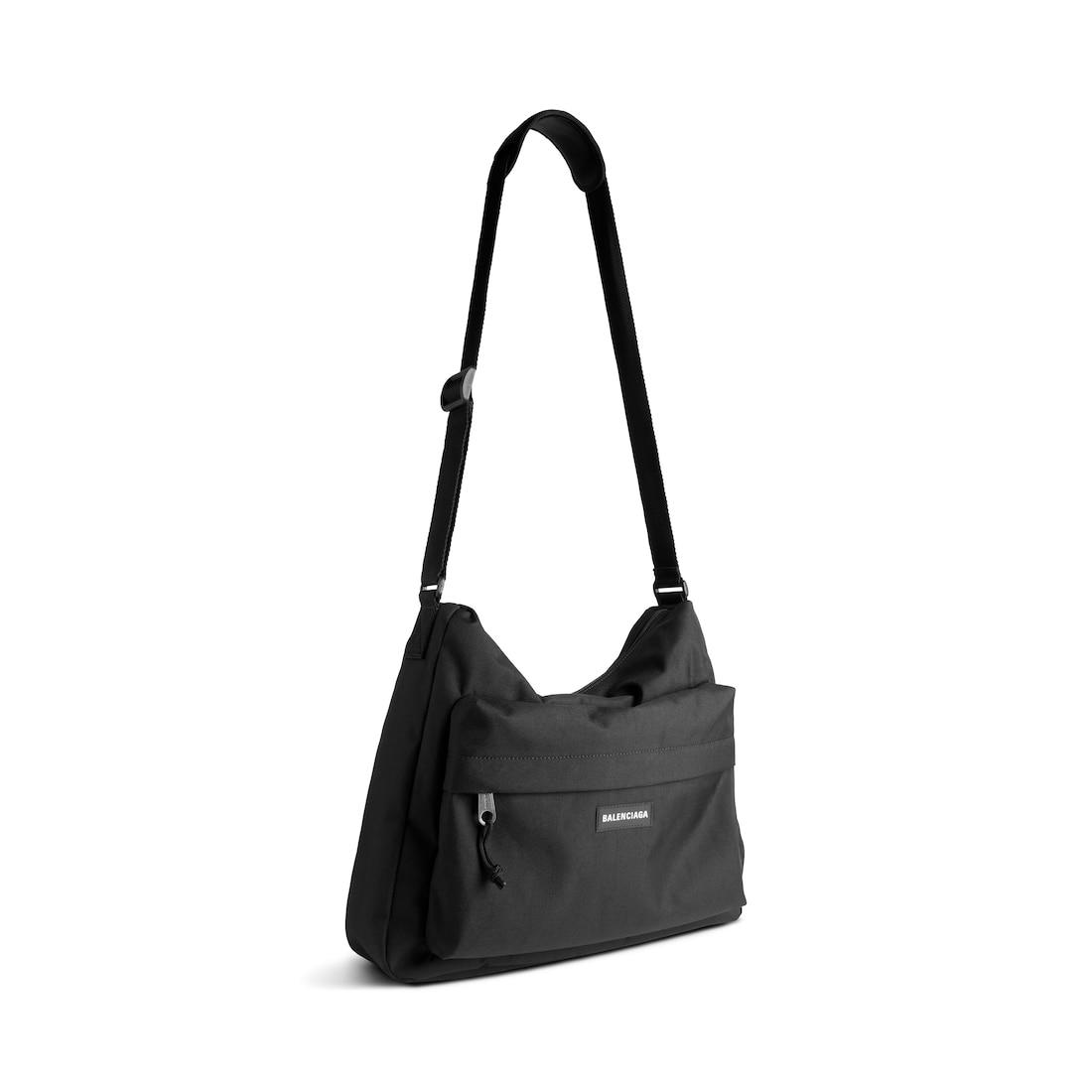 Men's Explorer Hobo Messenger Bag in Black Product Image