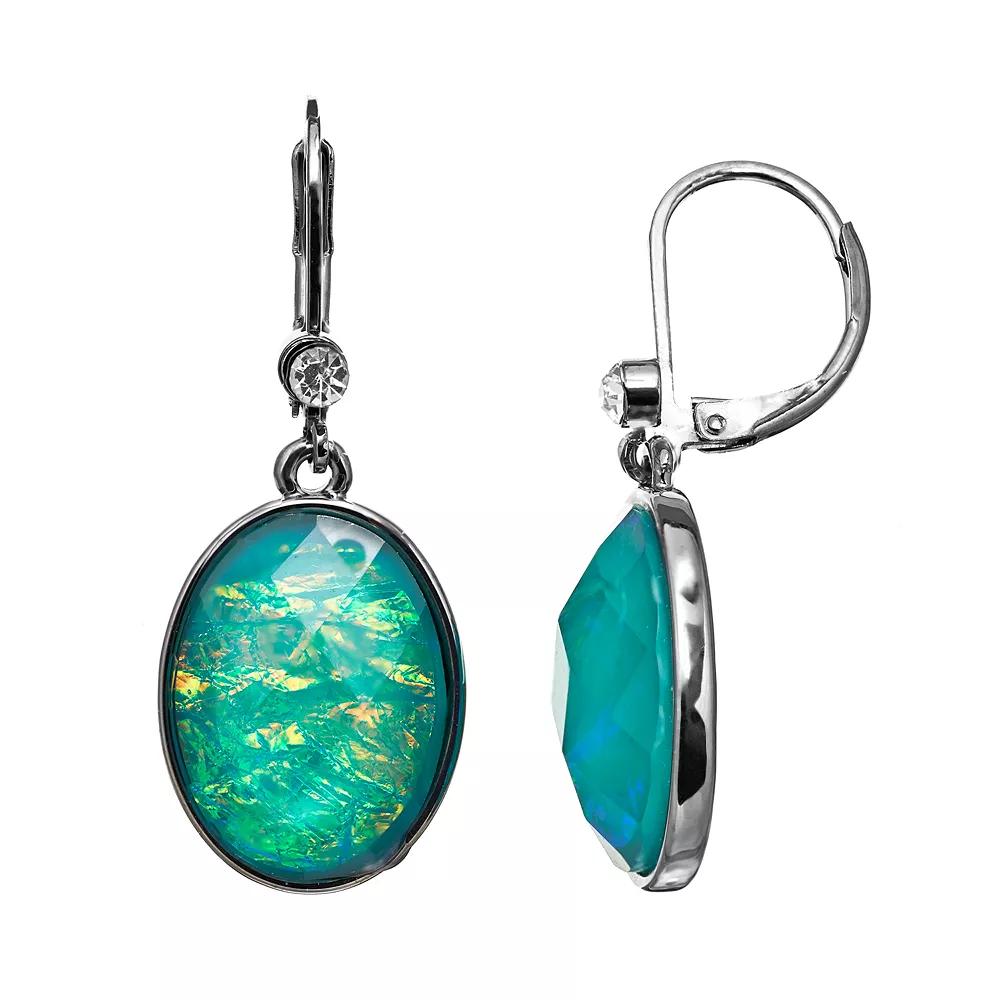 Simply Vera Vera Wang Oval Drop Earrings, Women's, Green Product Image