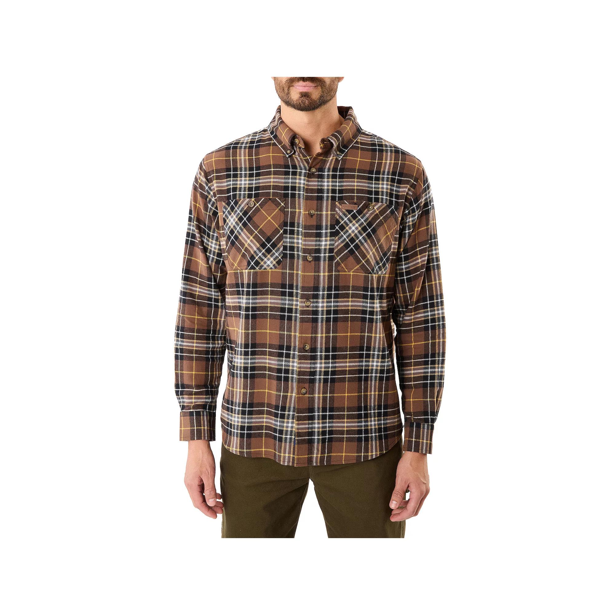 Men's Smith's Workwear Regular-Fit Two-Pocket Flannel Button-Down Shirt,  Product Image