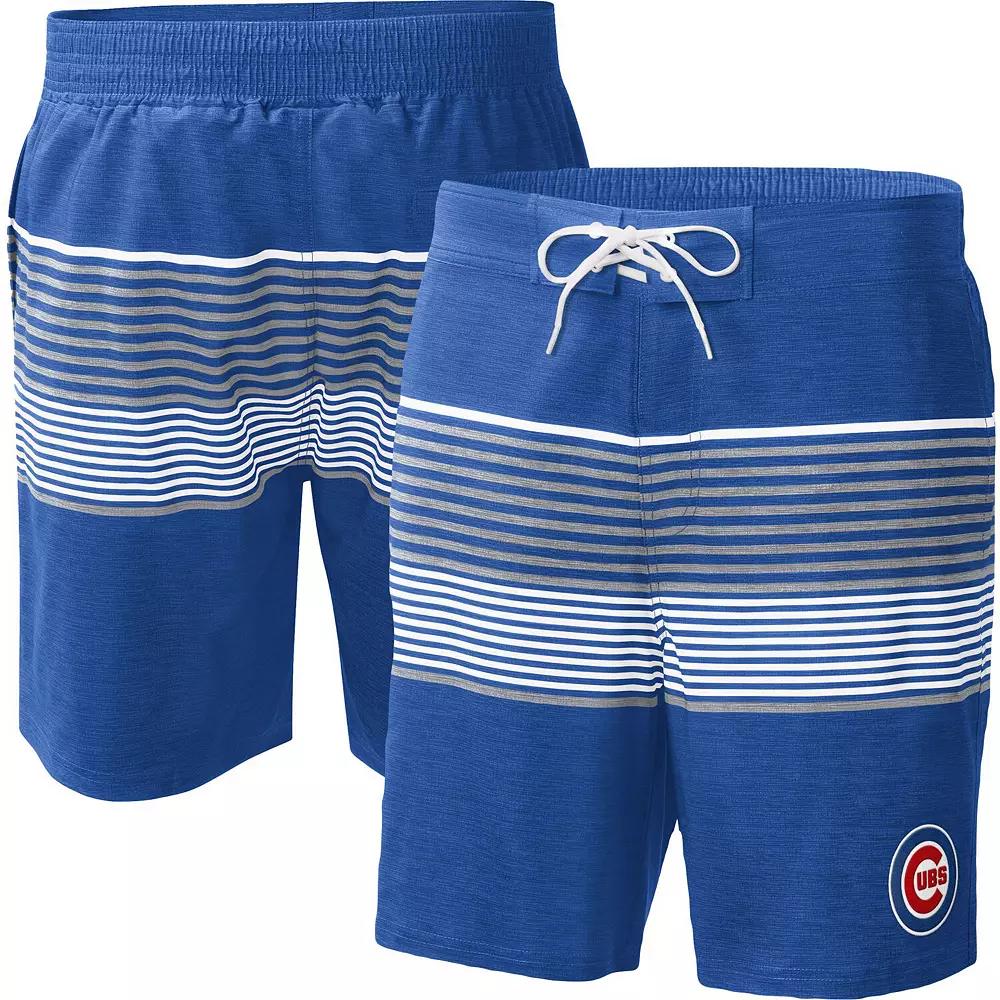 Men's G-III Sports by Carl Banks Royal Chicago Cubs Coastline Volley Swim Shorts,  Product Image