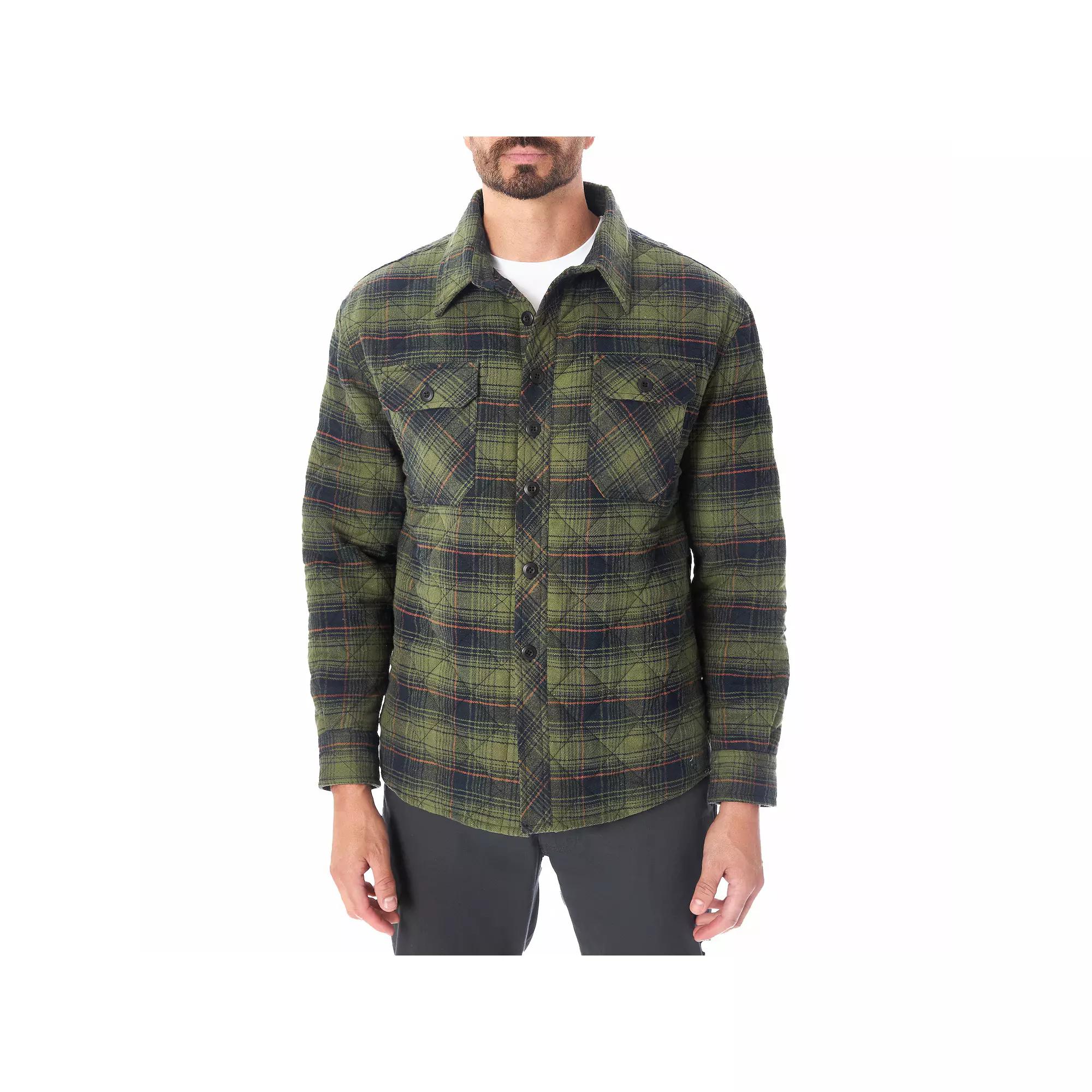 Mens Smiths Workwear Quilted Flannel Shirt Jacket Product Image