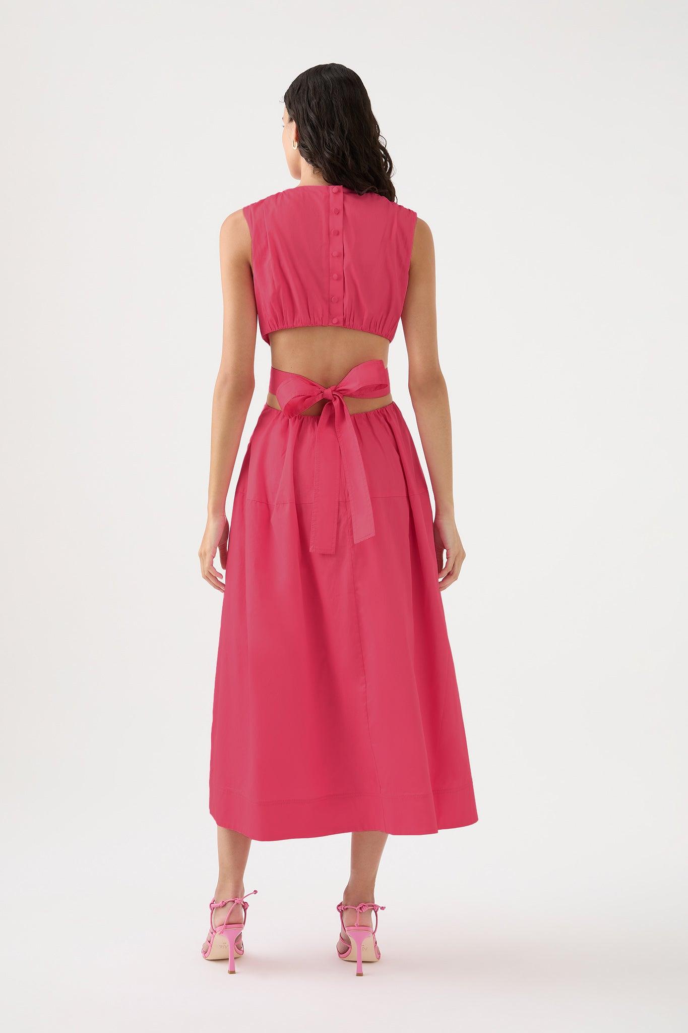 Zorina Tie Midi Dress Product Image