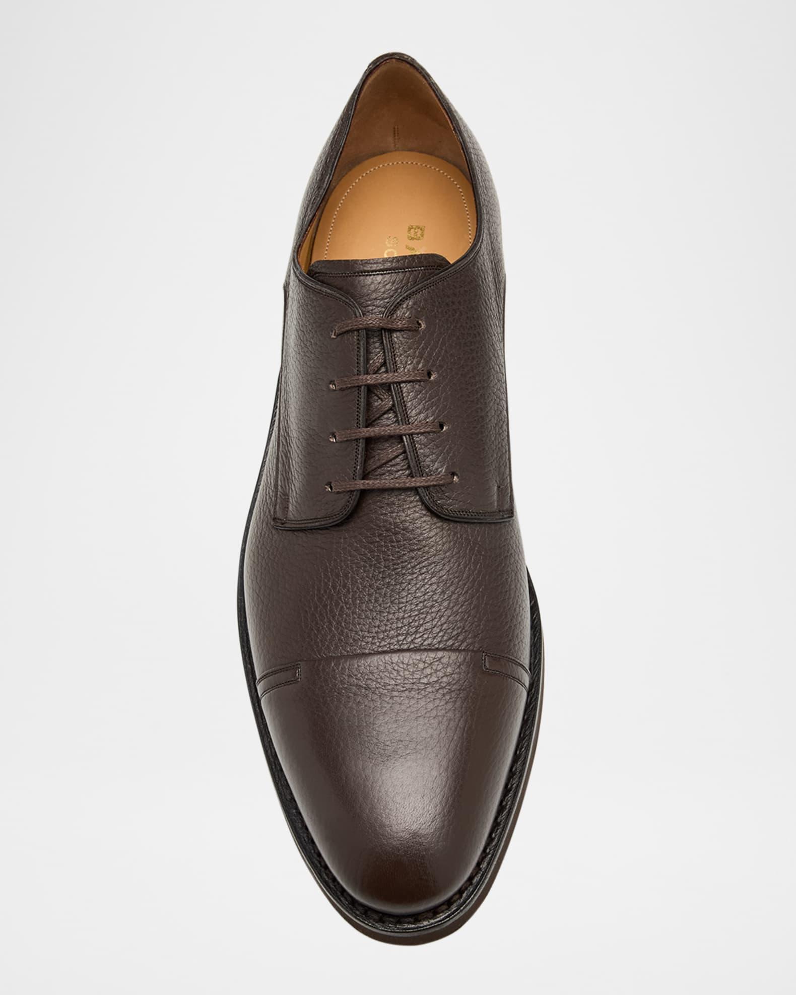 Men's Scrivas Leather Cap-Toe Derby Shoes Product Image