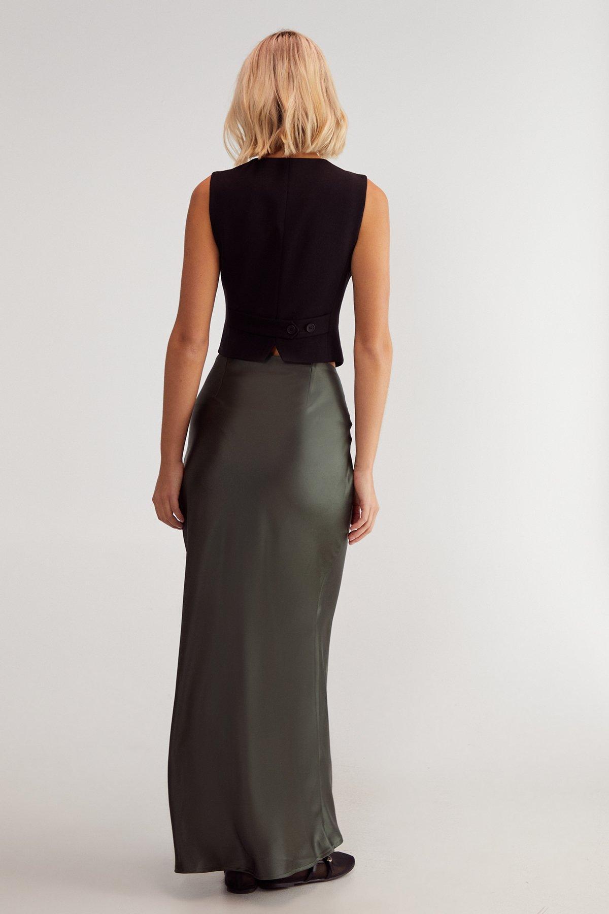 Satin Maxi Skirt Product Image