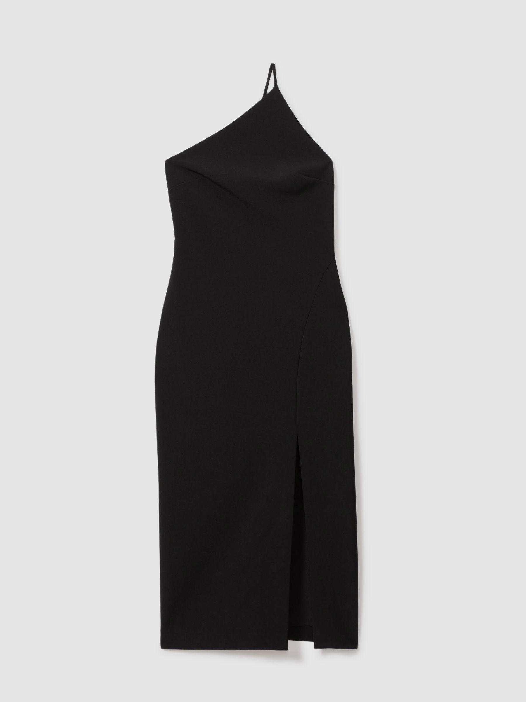 One-Shoulder Bodycon Dress in Black Product Image