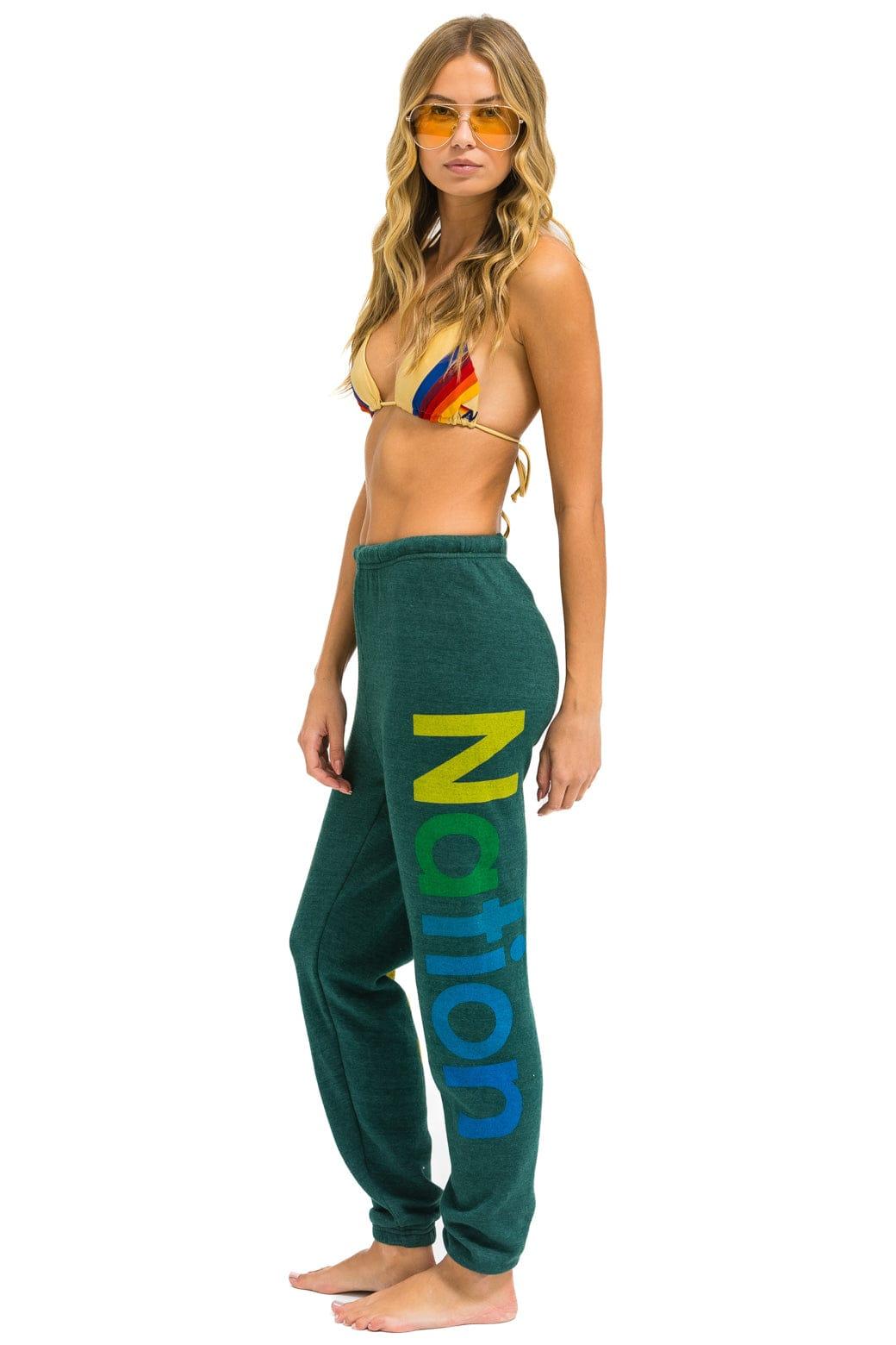 AVIATOR NATION 2 SWEATPANTS - FOREST Female Product Image