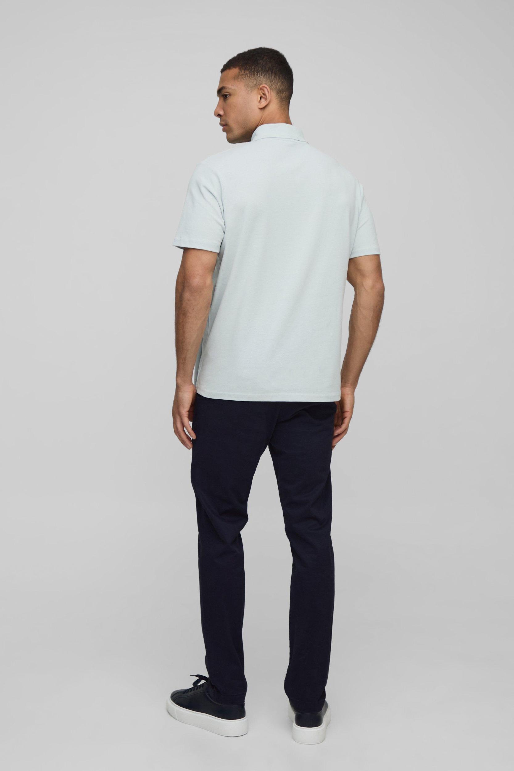 Regular Fit Basic Pique Polo | boohooMAN USA Product Image