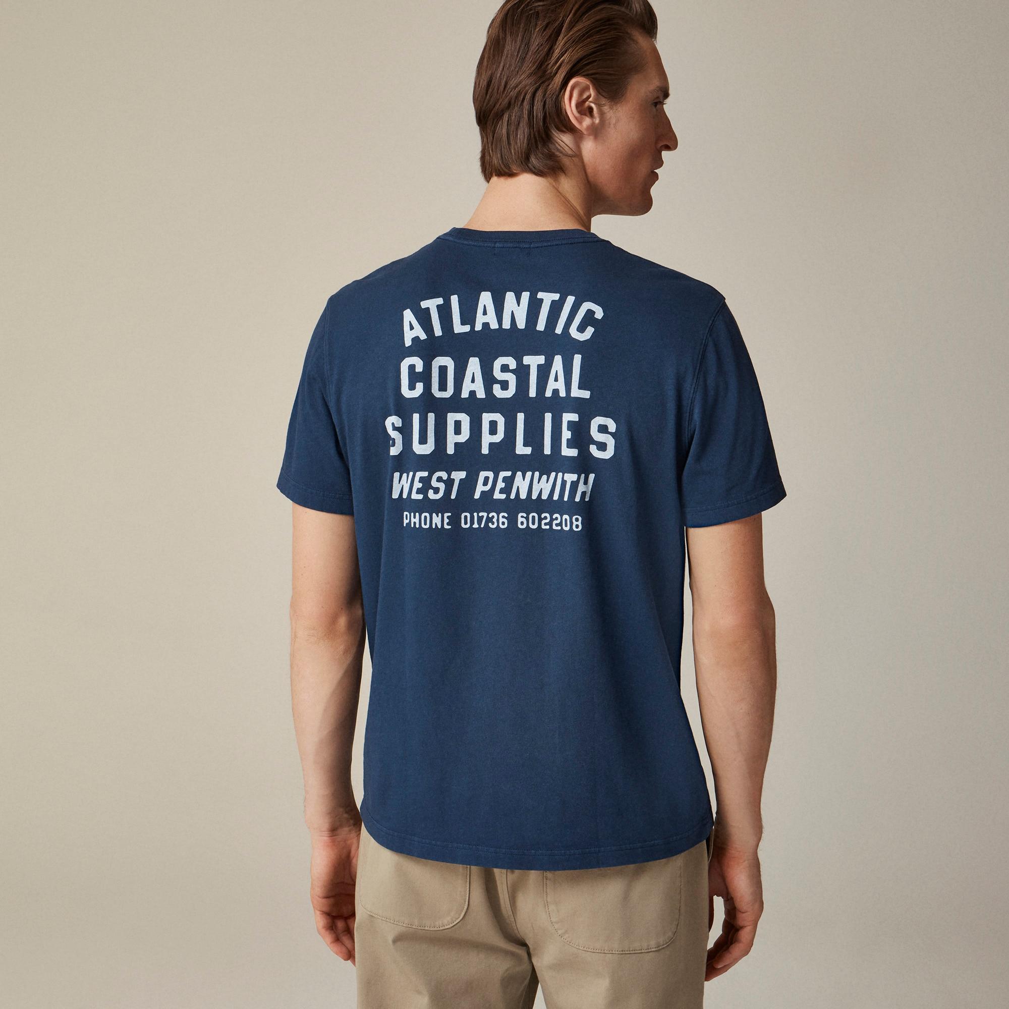 Atlantic Coastal Supplies X J.Crew vintage-wash cotton graphic T-shirt Product Image