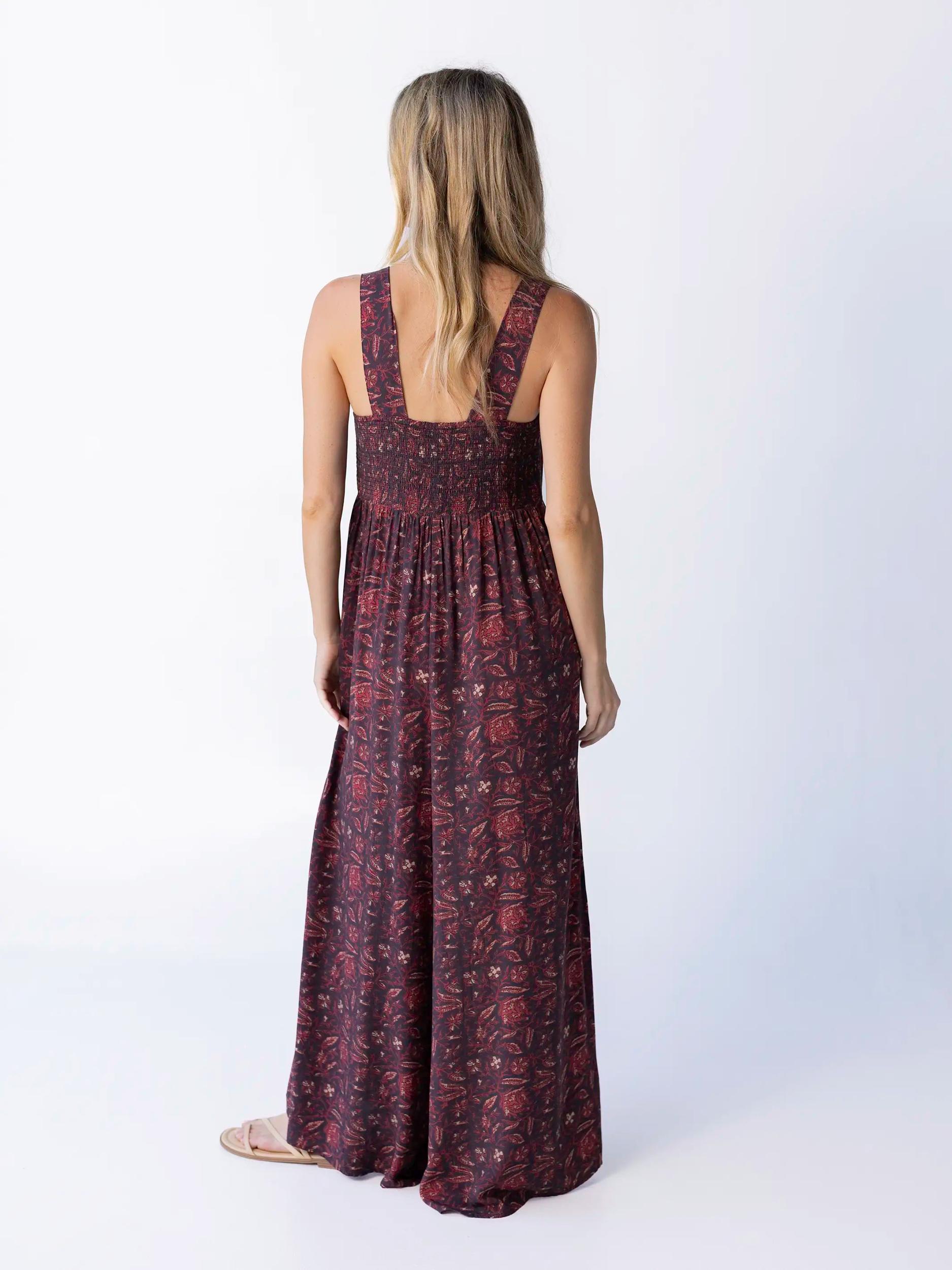 Tricia Jumpsuit - Brown Rust Floral Product Image