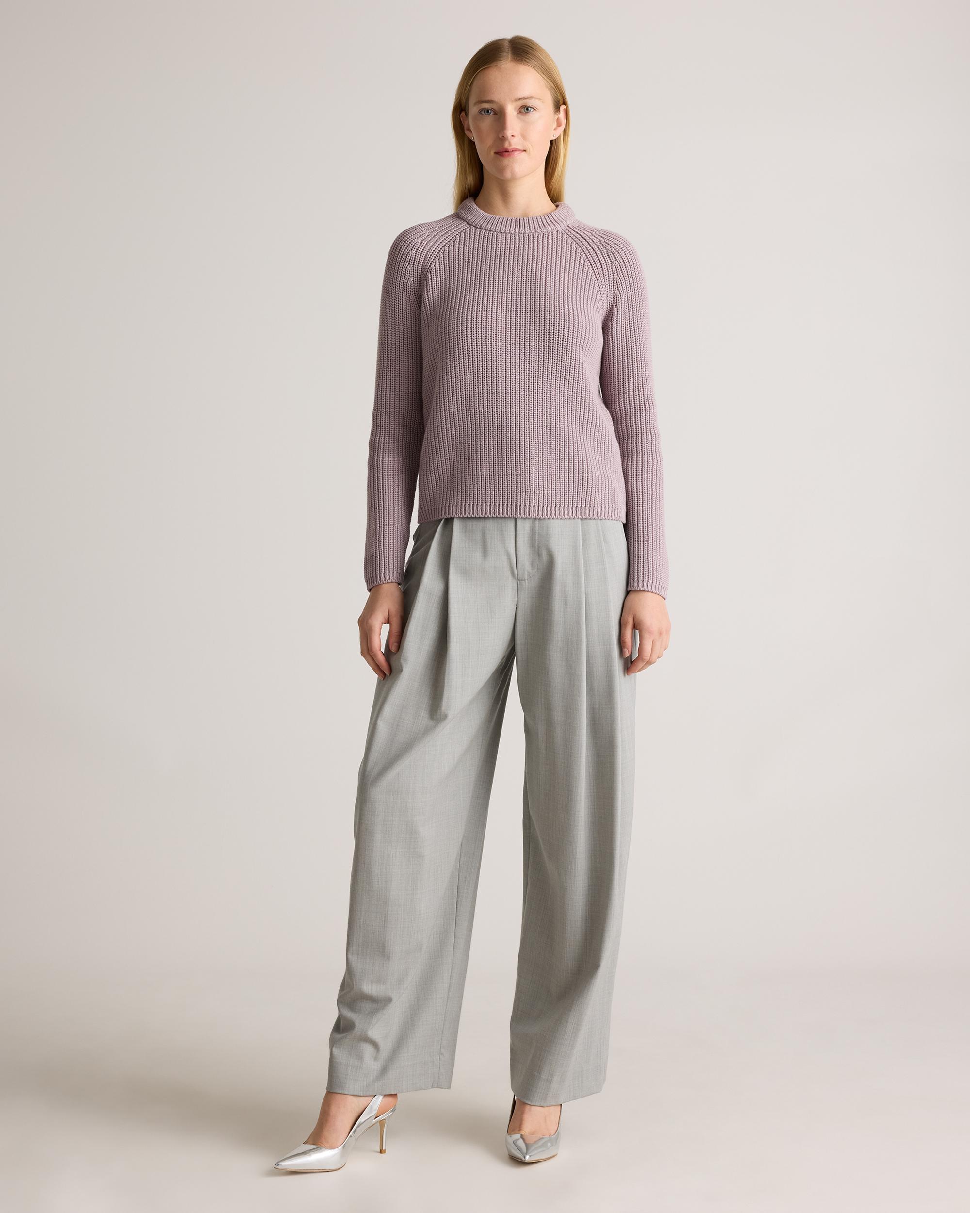 Quince | Women's Fisherman Crew Sweater Size XS, Organic Cotton Product Image