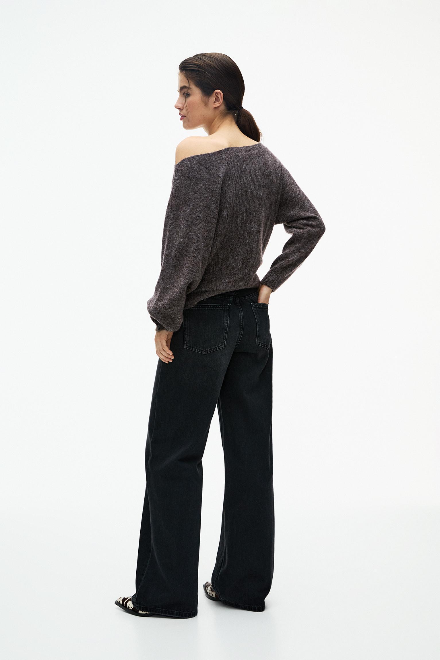 Asymmetric soft knit sweater Product Image