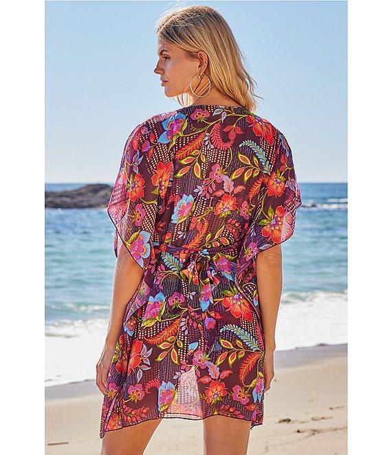 Becca By Rebecca Virtue Portofino Marbleized Ring Tunic Swim Cover-Up Product Image