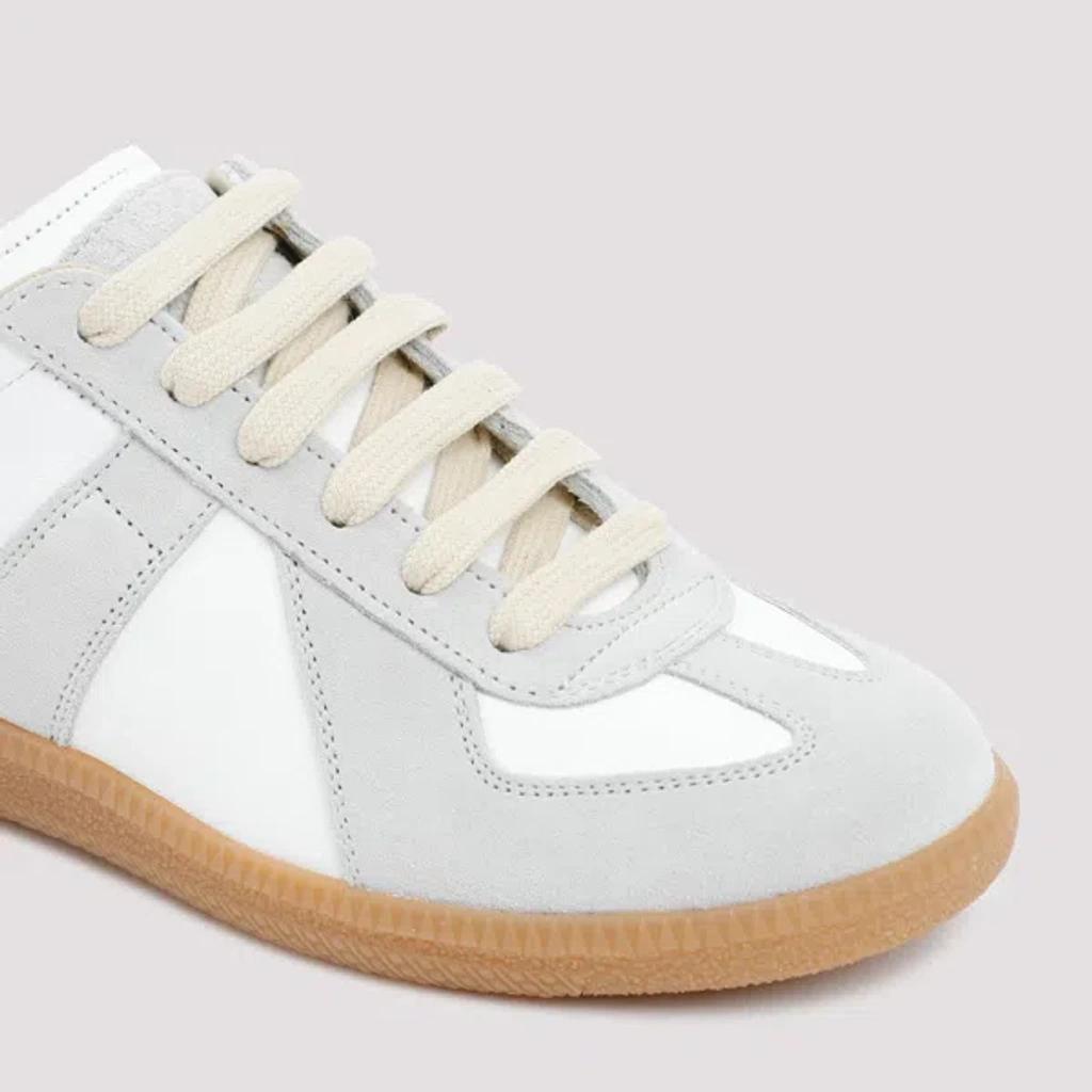 MAISON MARGIELA Replica Leather And Suede Sneakers In White Product Image