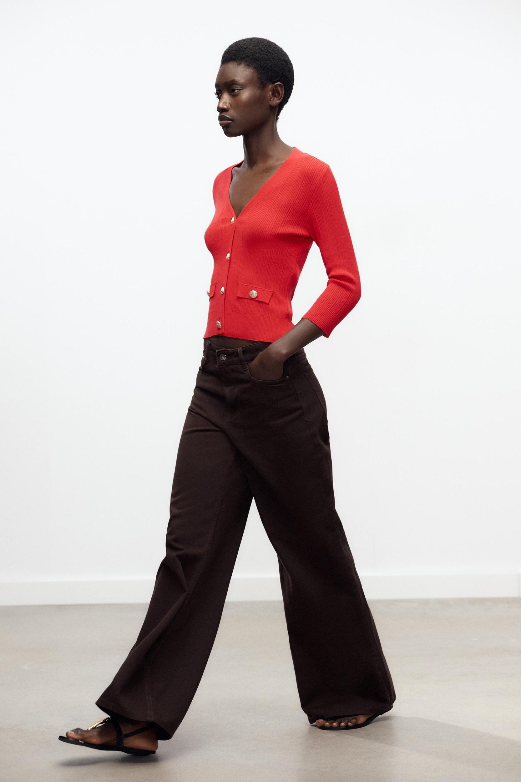 RIBBED KNIT CARDIGAN Product Image