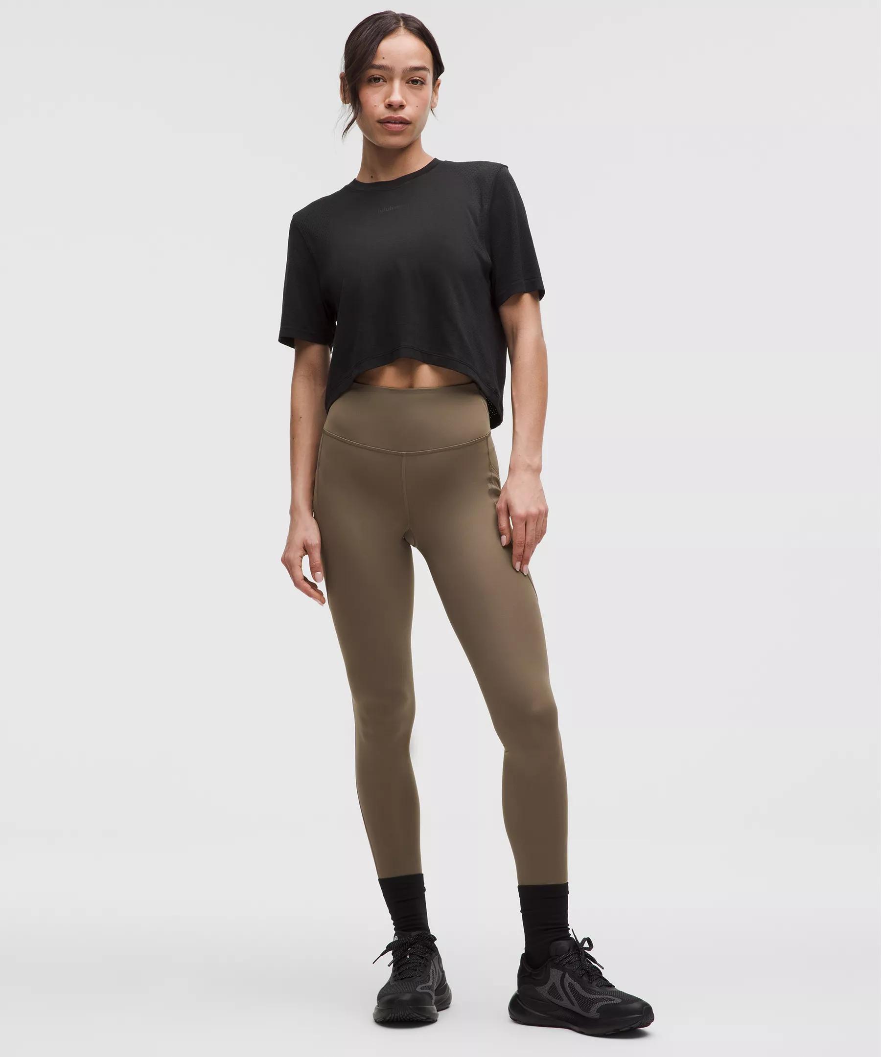 Swiftly High-Low Cropped Short-Sleeve Shirt Product Image