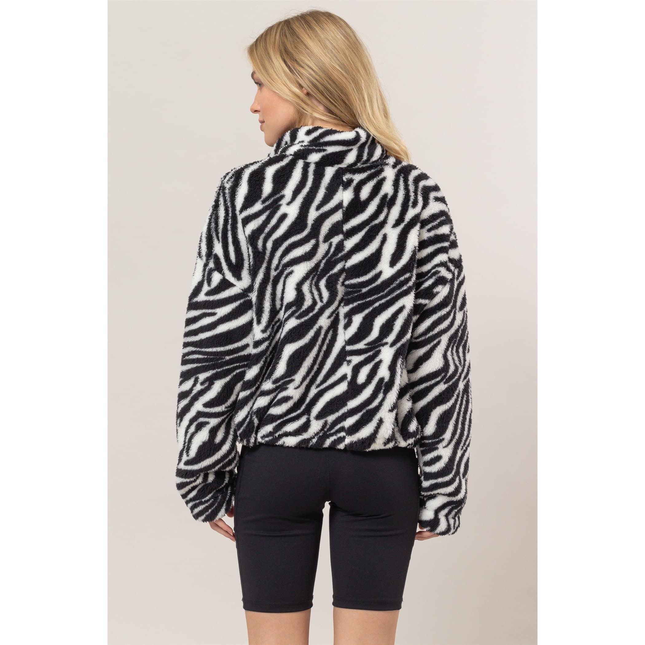 Zebra Sherpa Half-Zip Pullover Product Image