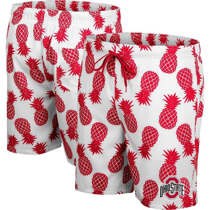 Men's Colosseum White/Blue UCLA Bruins Pineapple Swim Shorts, Size: Small Product Image